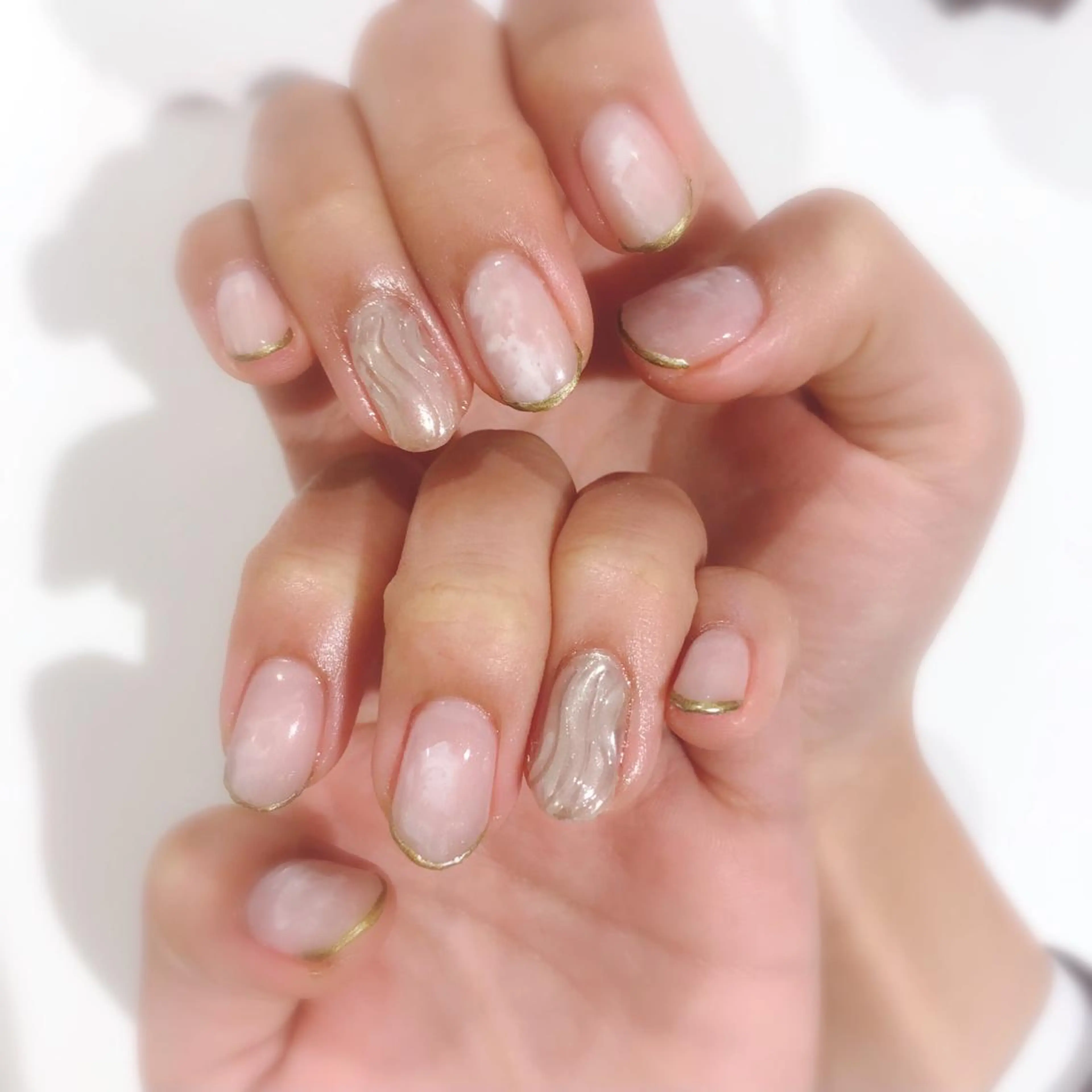 ネイル ニュアンスネイル ハンドネイル 🎀1/14ご予約 ◎ 本田 知美🎀のネイルデザイン