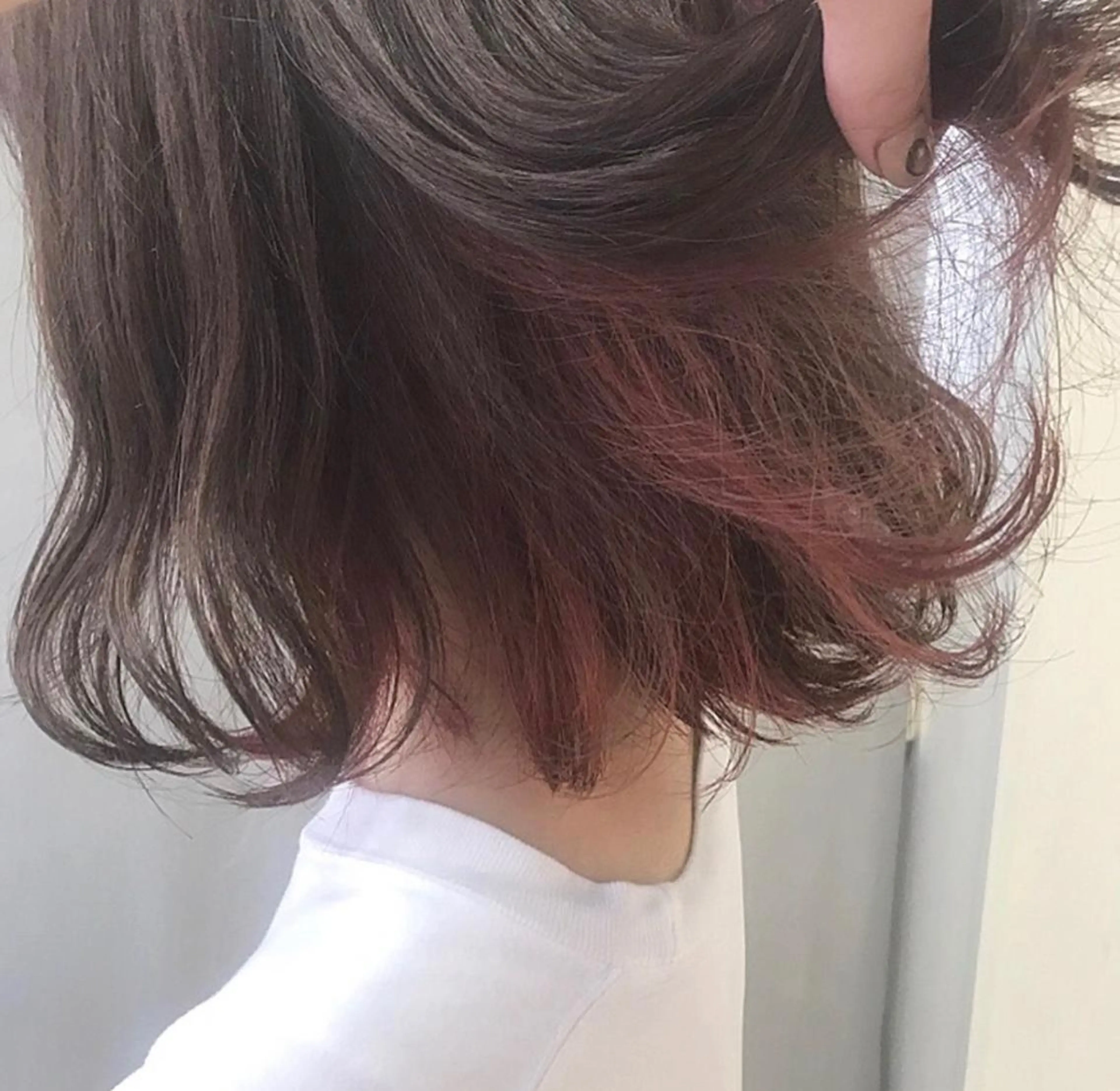 ミディアム カラー 滝本 里実のヘアスタイル