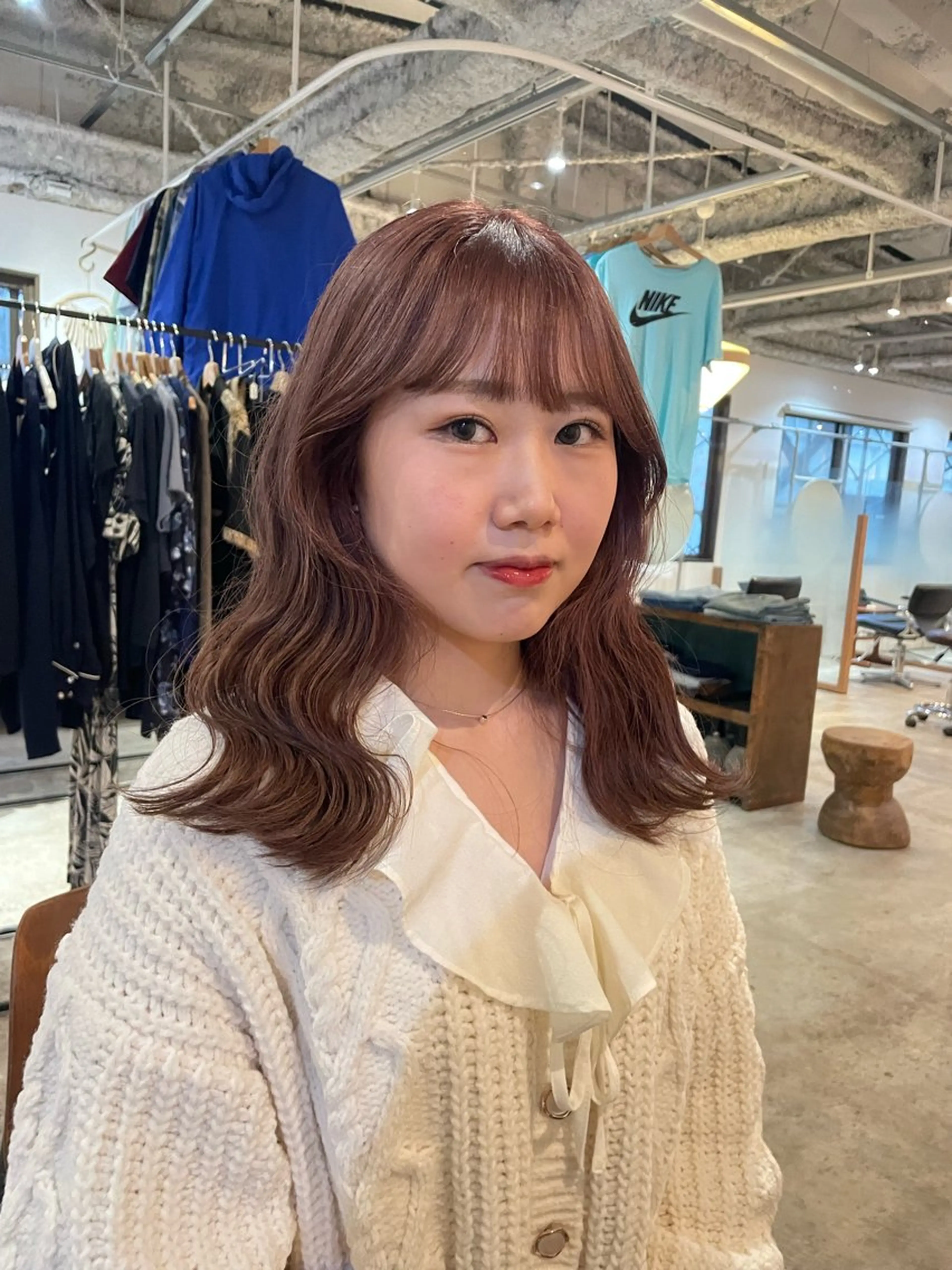 セミロング カラー ゆるふわガーリーst yle🩰yuukaのヘアスタイル