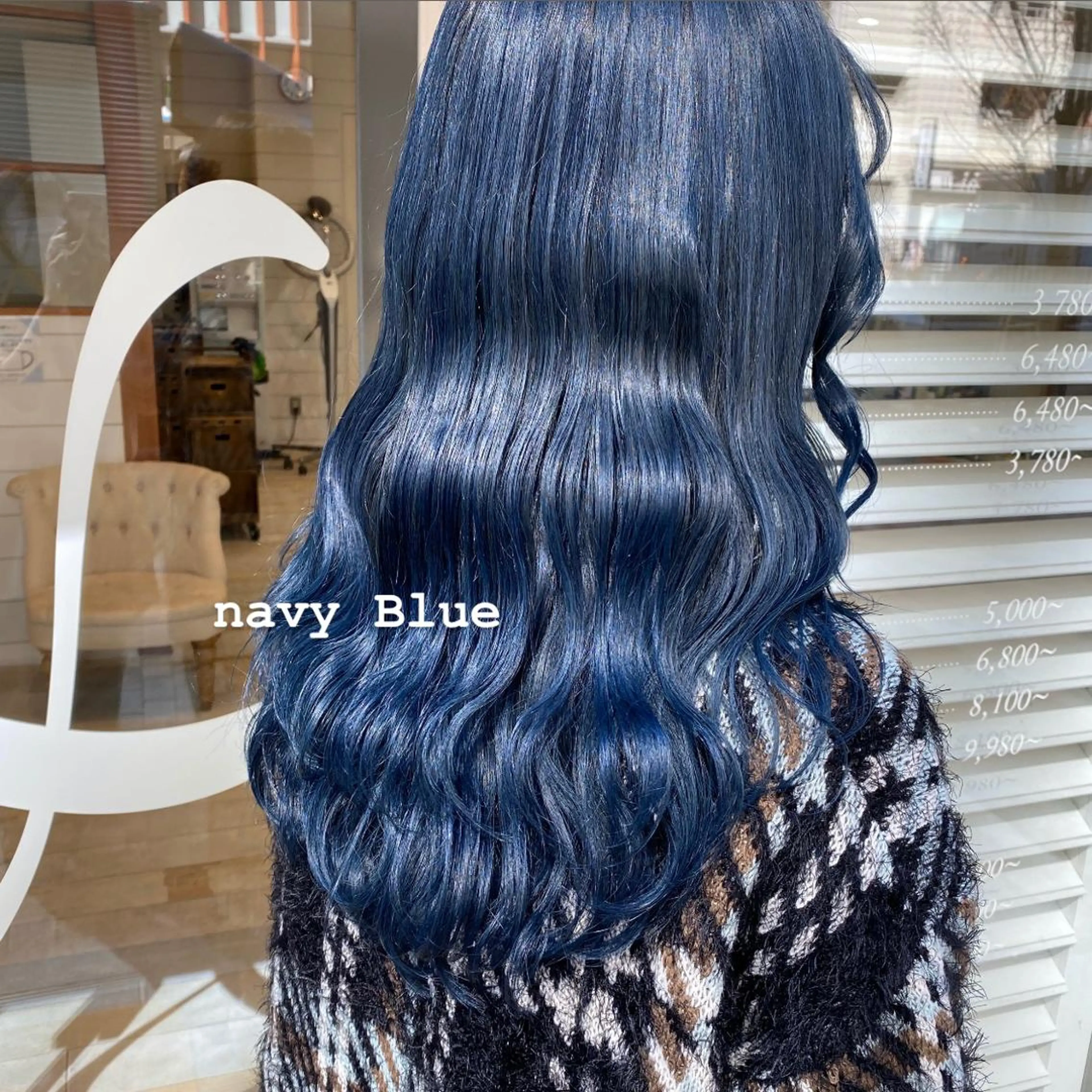 セミロング カラー ブルーカラー ネイビーカラー 韓国風ヘア carelly 成増店所属・ツカハラ リリカ 👒柔らかカラー👒のヘアスタイル