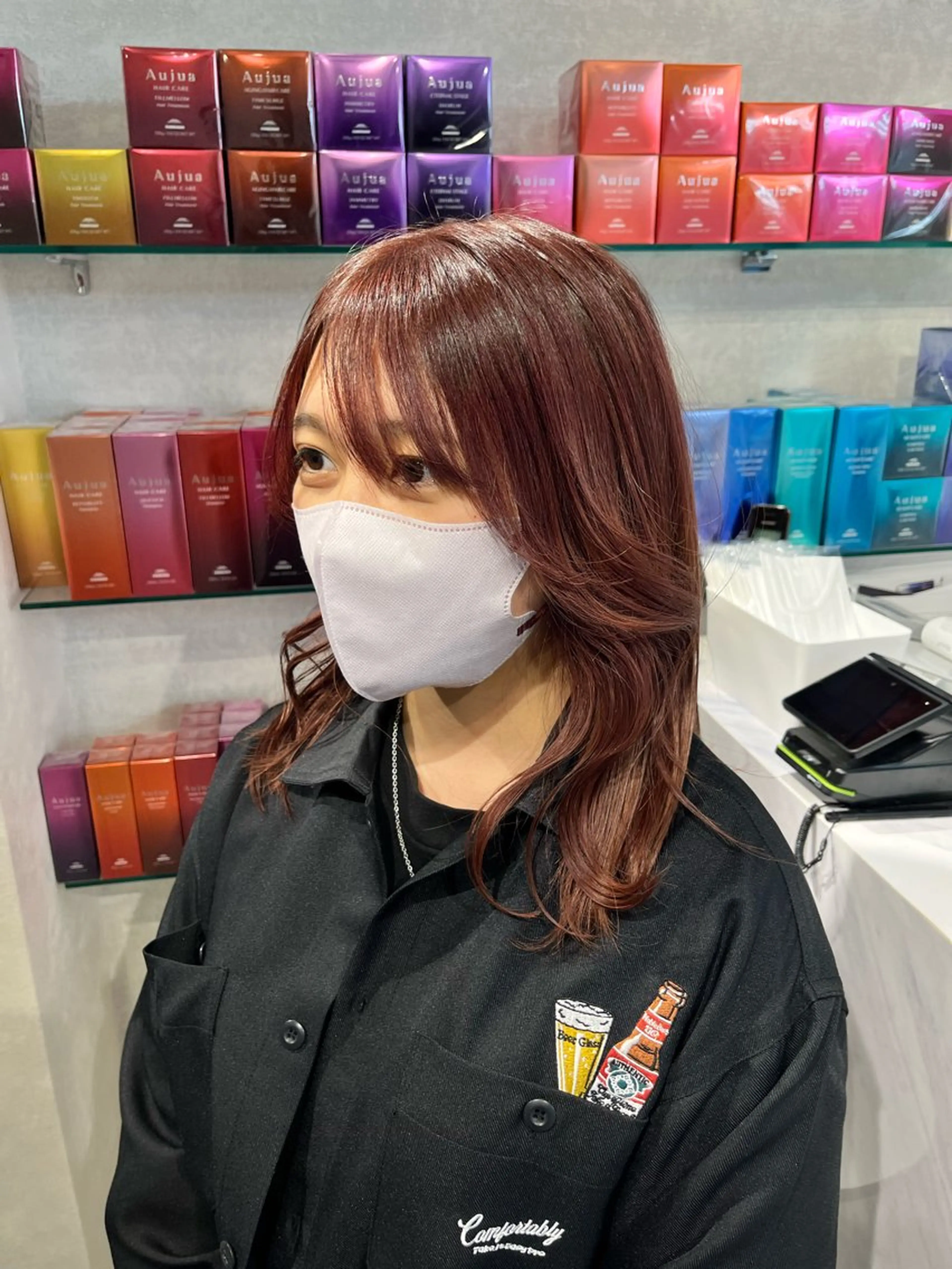 セミロング ヘアカラー トリートメント 新宿No.1艶髪矯正 美艶カラー/FUKAのヘアスタイル