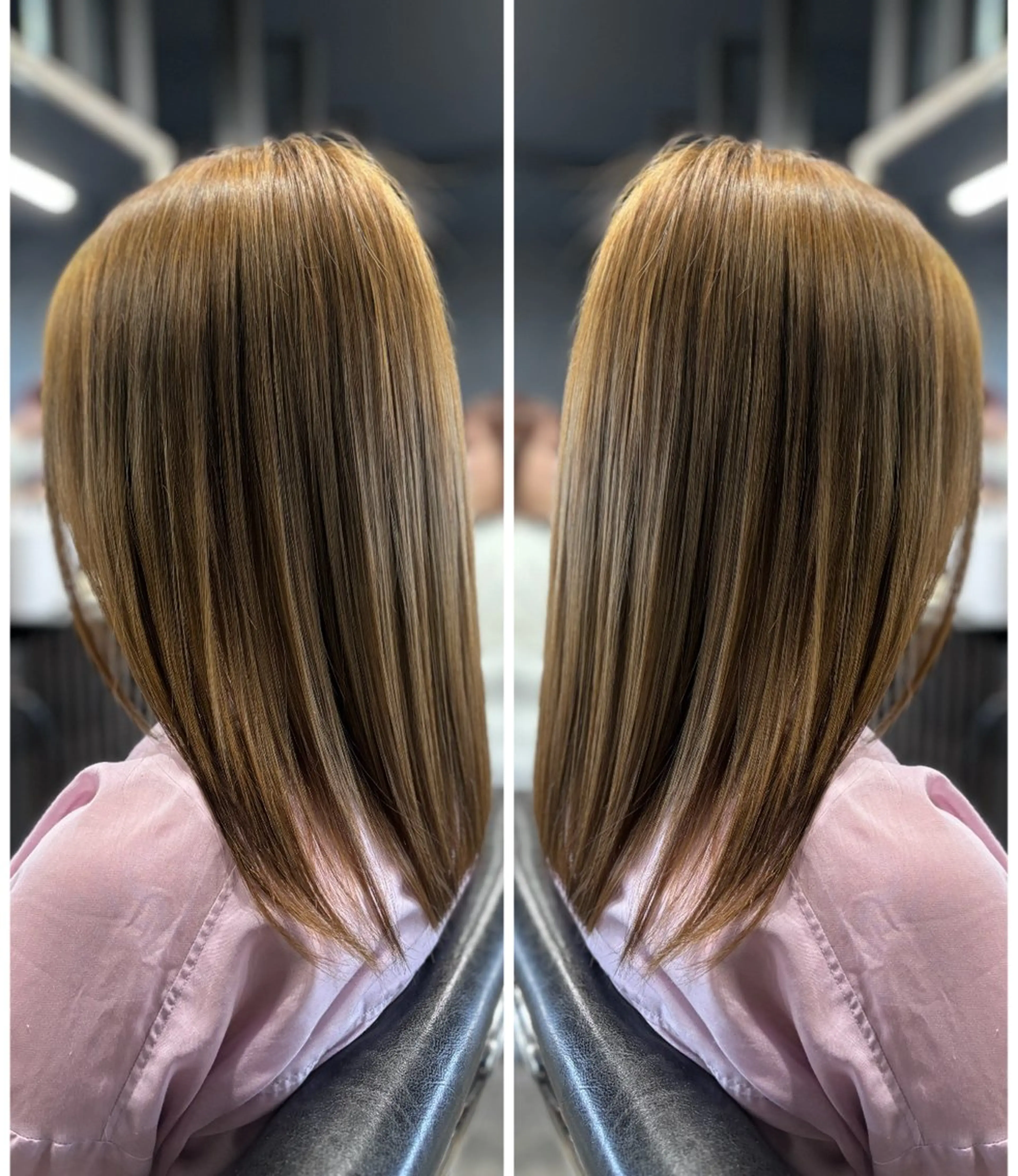 セミロング 髪質改善 トリートメント ヘアカラー トリートメント 安田 恵のヘアスタイル