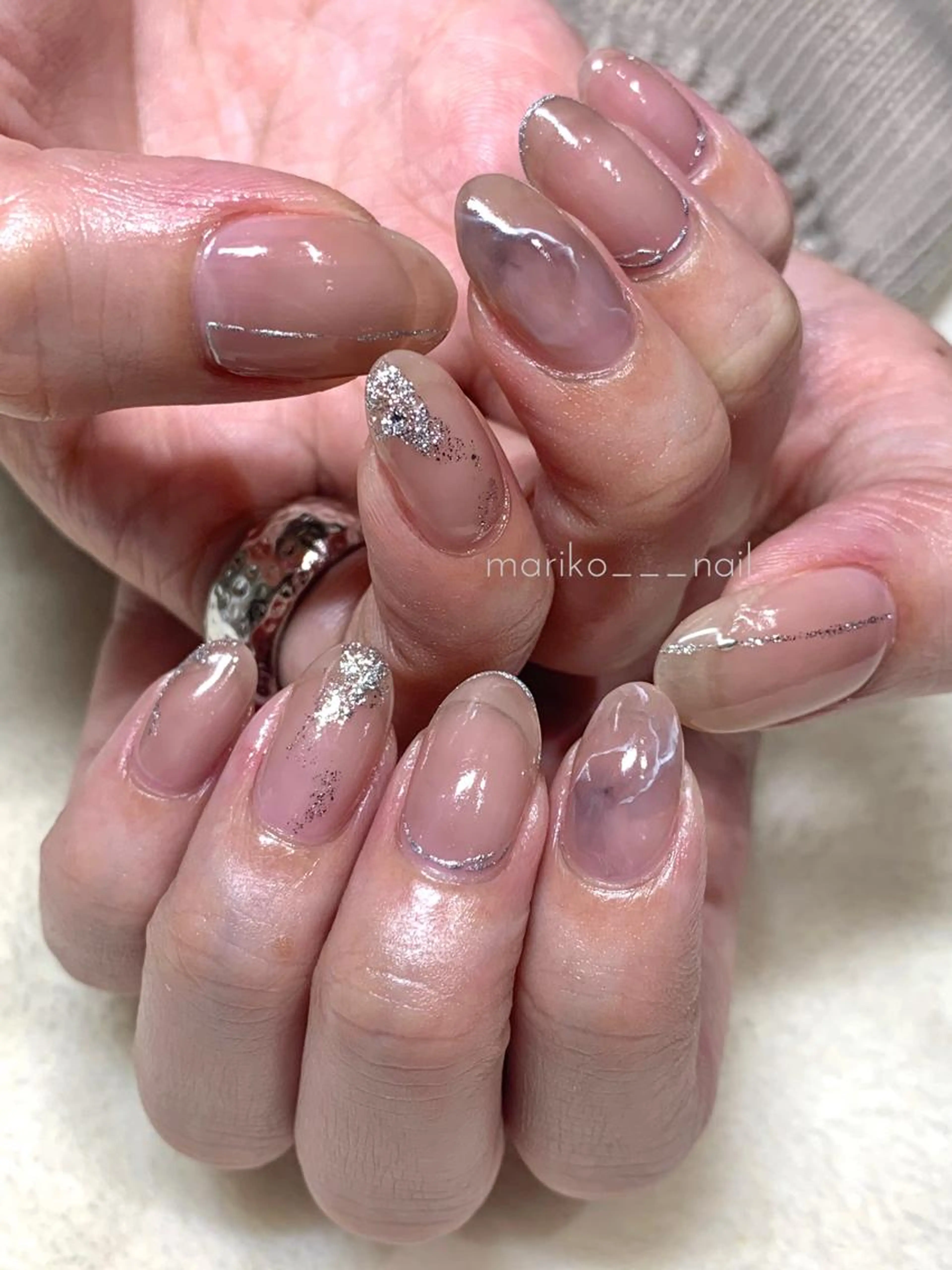 【para gel】ハンド付替オフ込 Art5本〜コース *予約時にオフの有無をお知らせくださいの写真