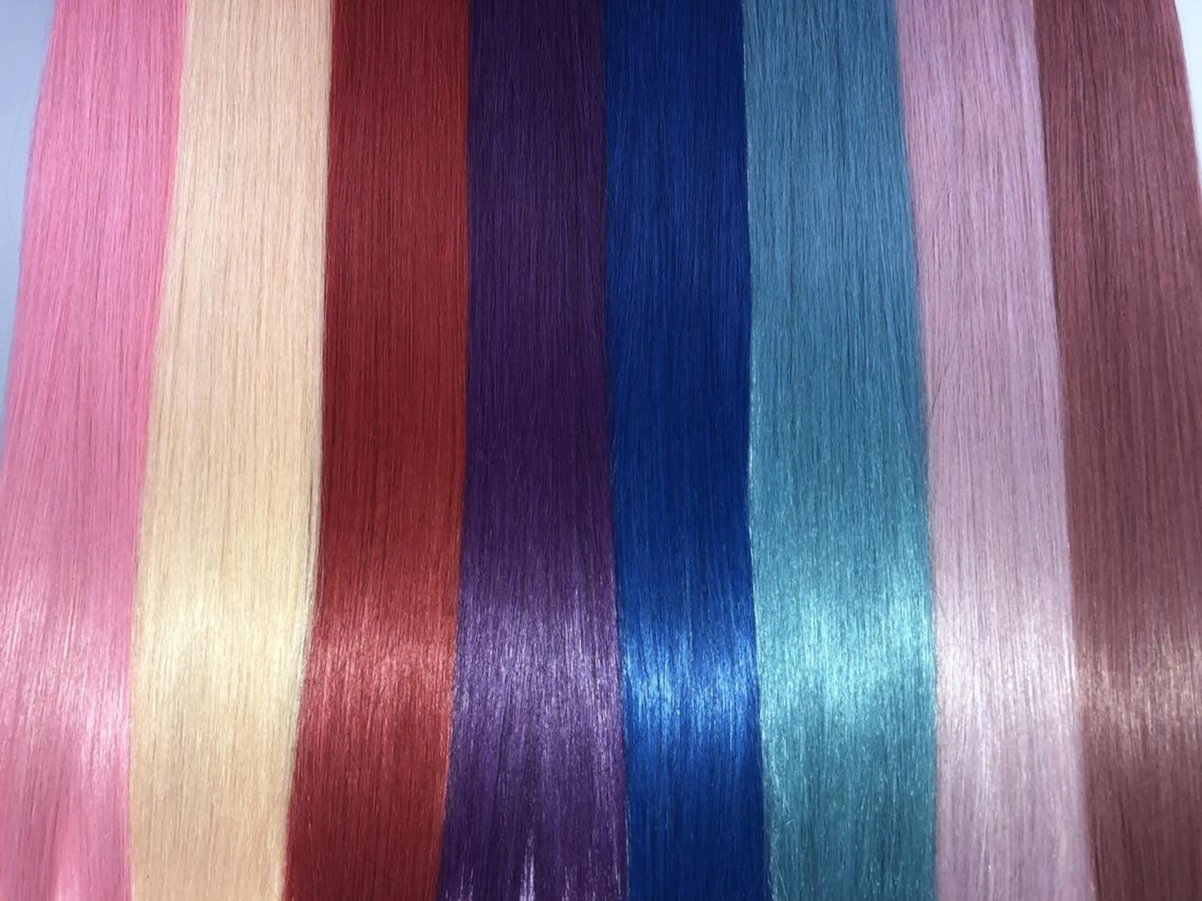 ロング カラー パーマ ヘアアレンジ チビ編み込みエクステ シールEXどぅ〜すのヘアスタイル