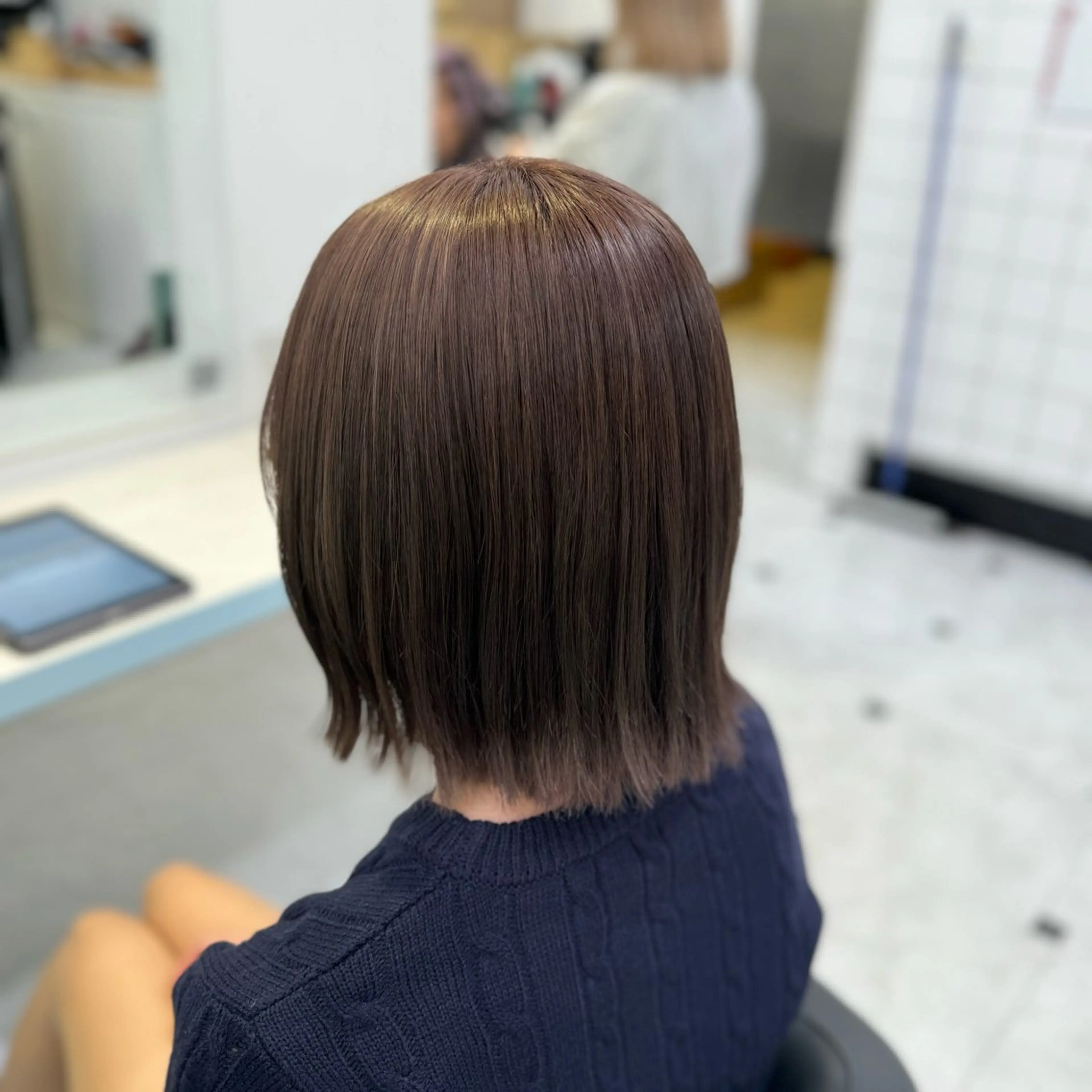 ミディアム ヘアカラー 🩷モテ髪＆透明感 🩷ミルクティー🩷のヘアスタイル