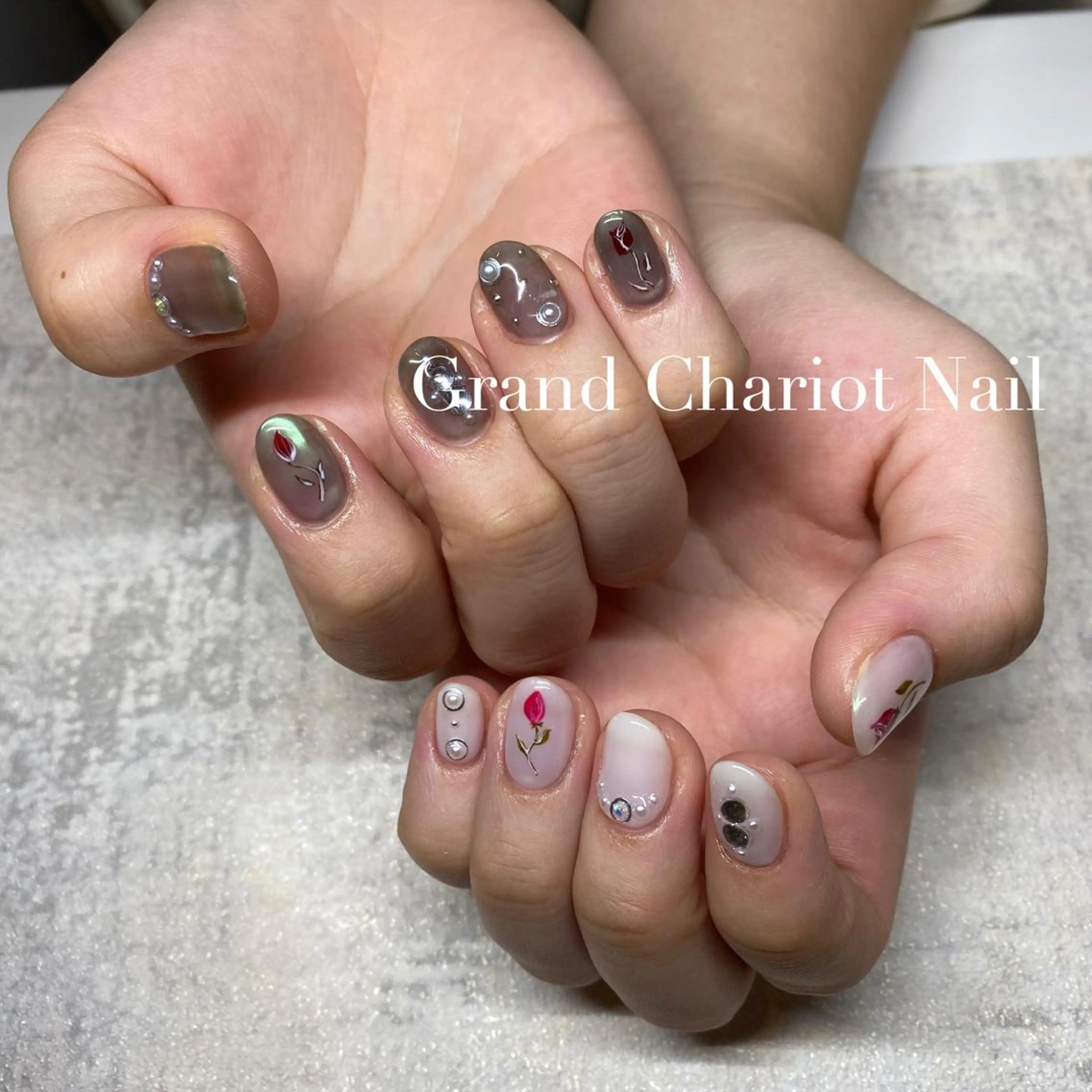 ネイル ハンドネイル NORA nail UMEDAのネイルデザイン