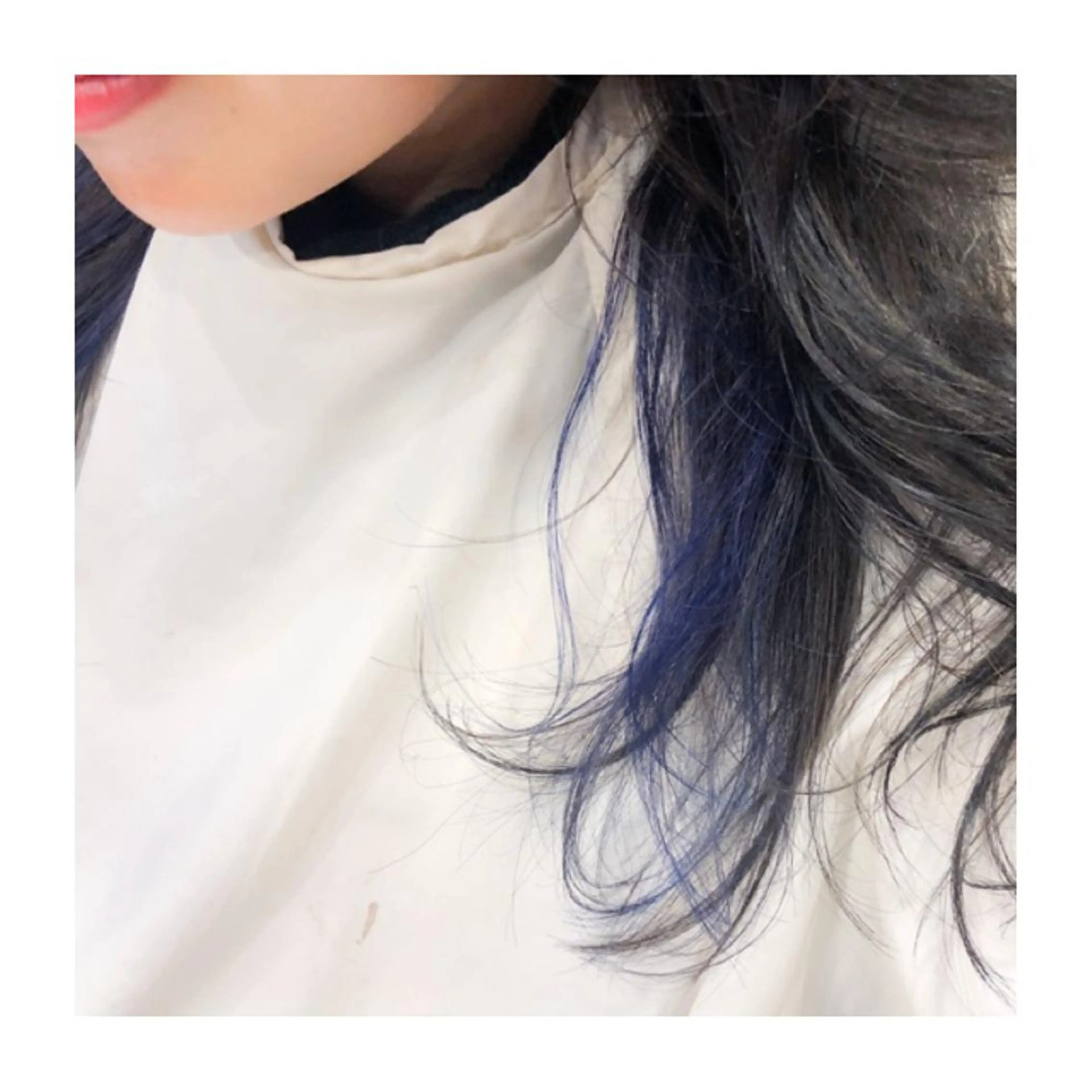 セミロング パープルカラー ヘアカラー 小森谷 亮太のヘアスタイル