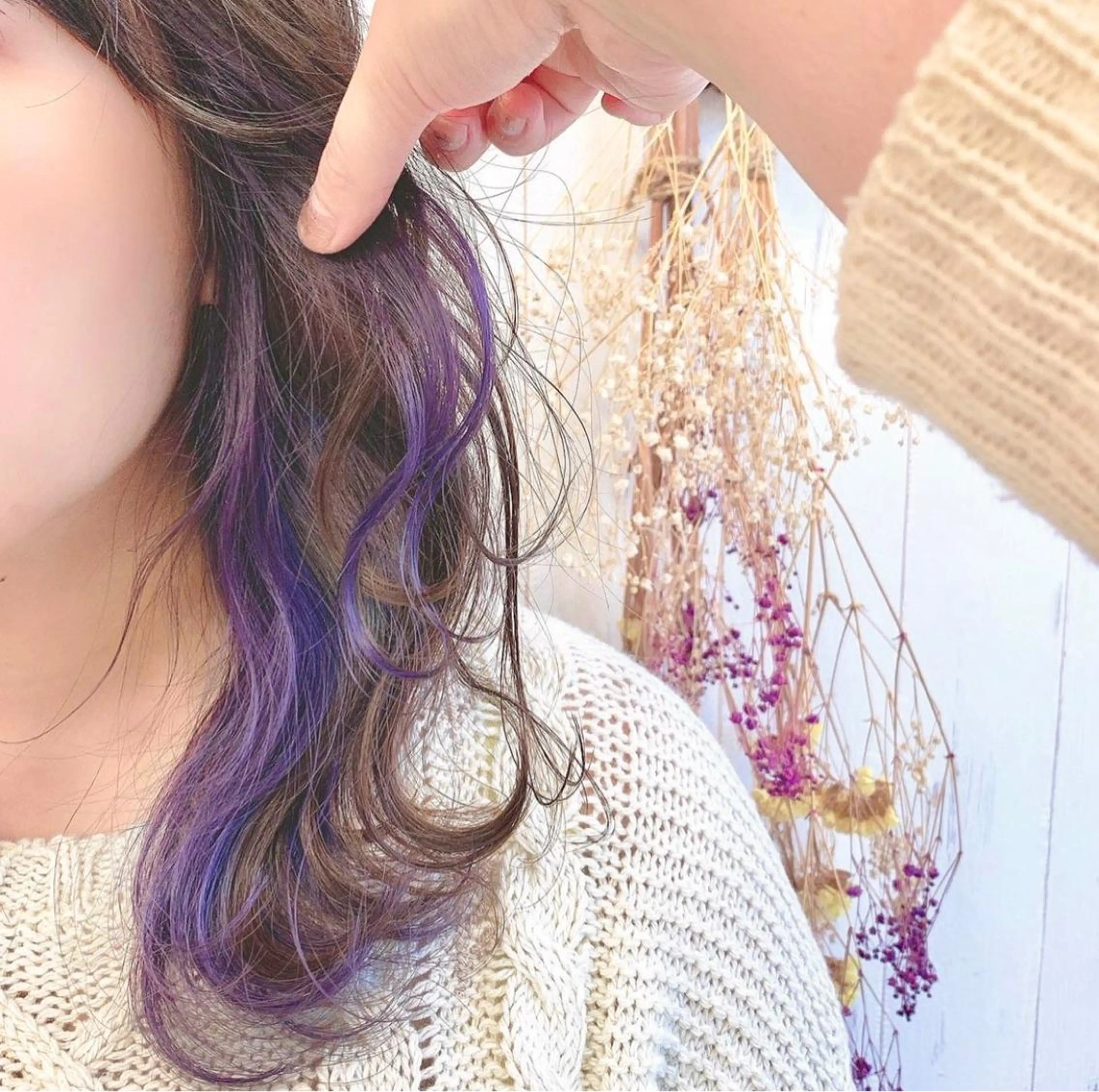 カラー ブリーチ インナーカラー ラベンダーカラー ヘアカラー トリートメント 渋谷:インナーカラー ／🍒エリカ🍒のヘアスタイル