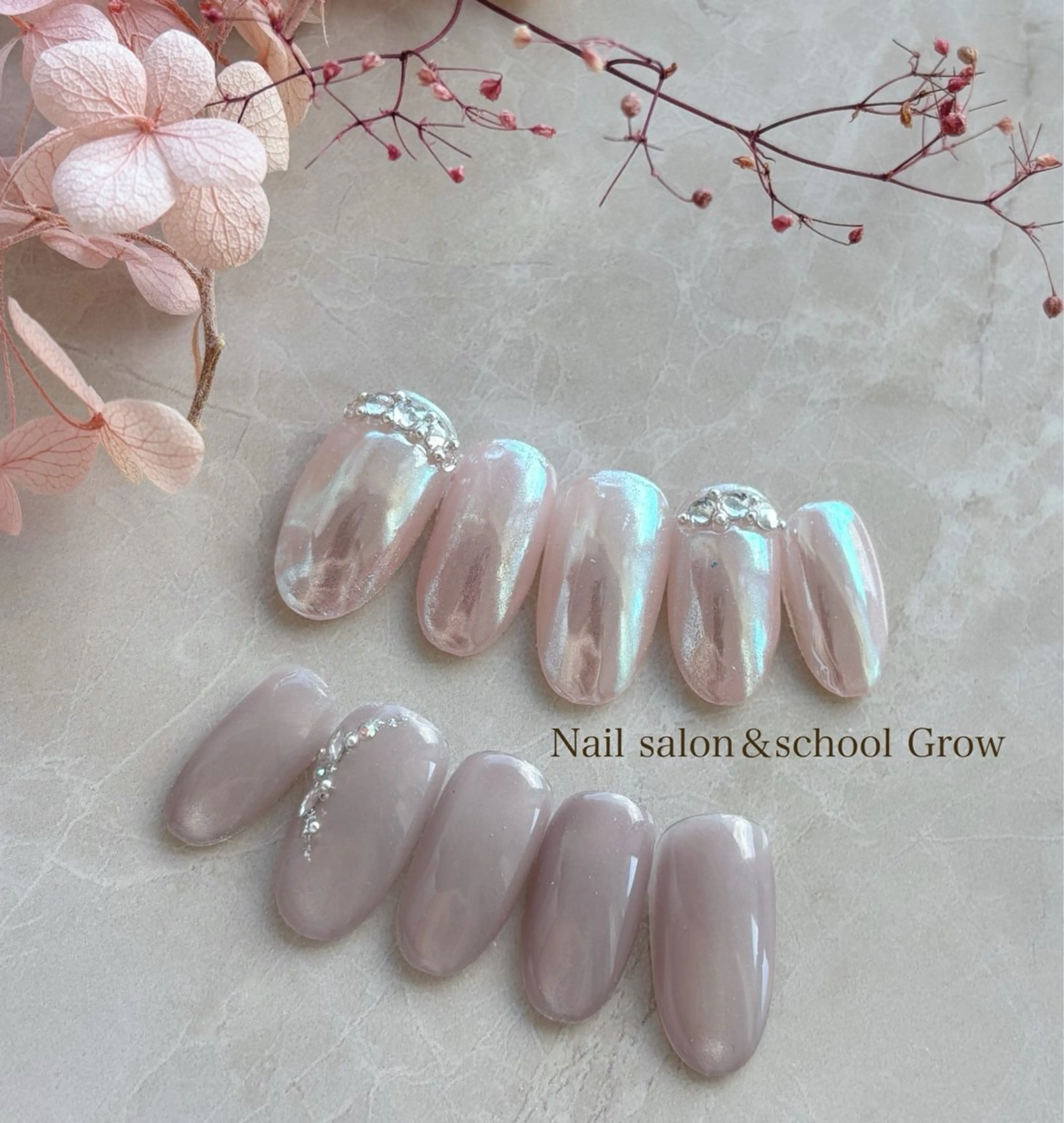 ネイル ミラーネイル ハンドネイル 認定講師/歴20年 パラジェル Growのネイルデザイン