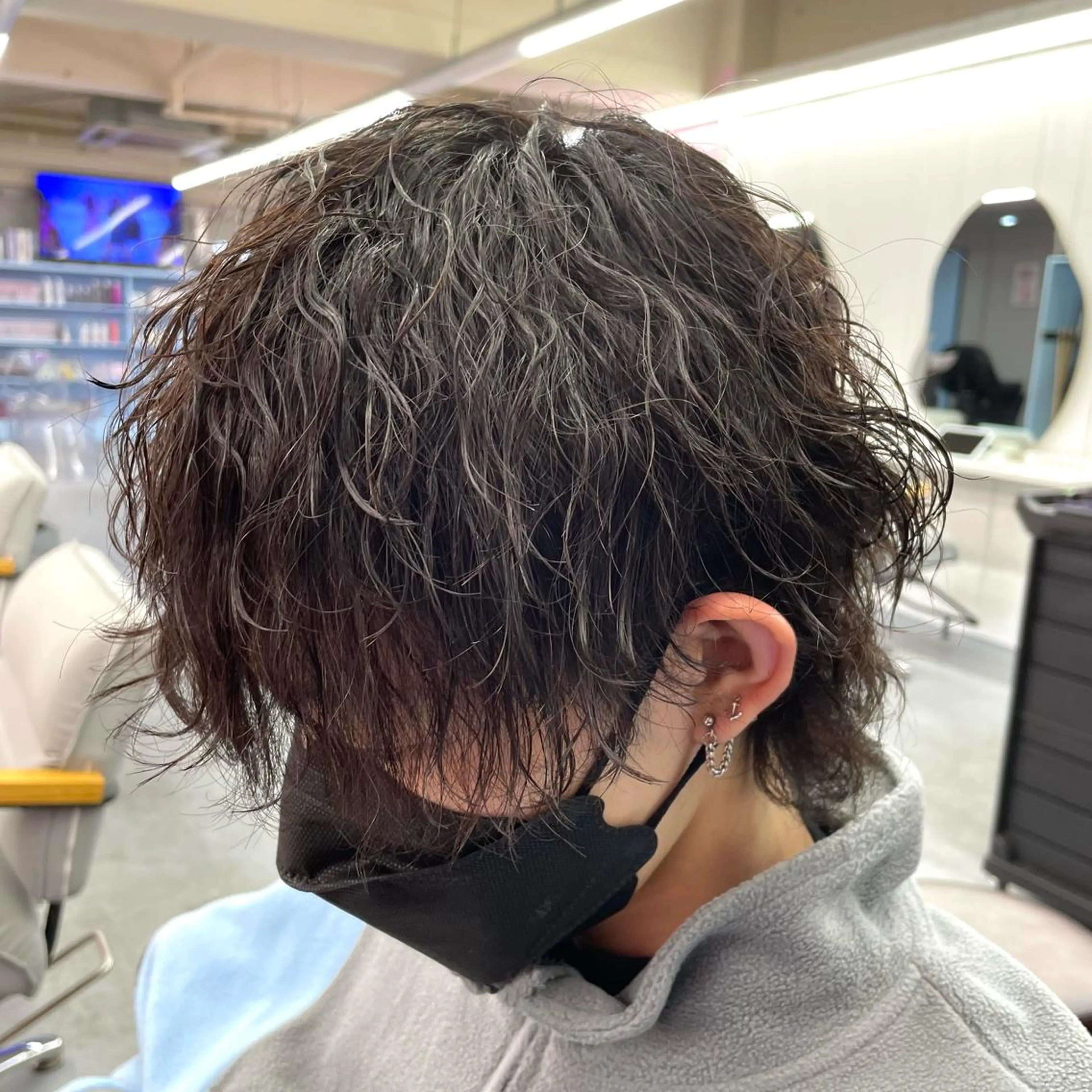 パーマ メンズ カット ヘアカラー メンズ特化/パーマ/ ブリーチ/福島 千颯のヘアスタイル