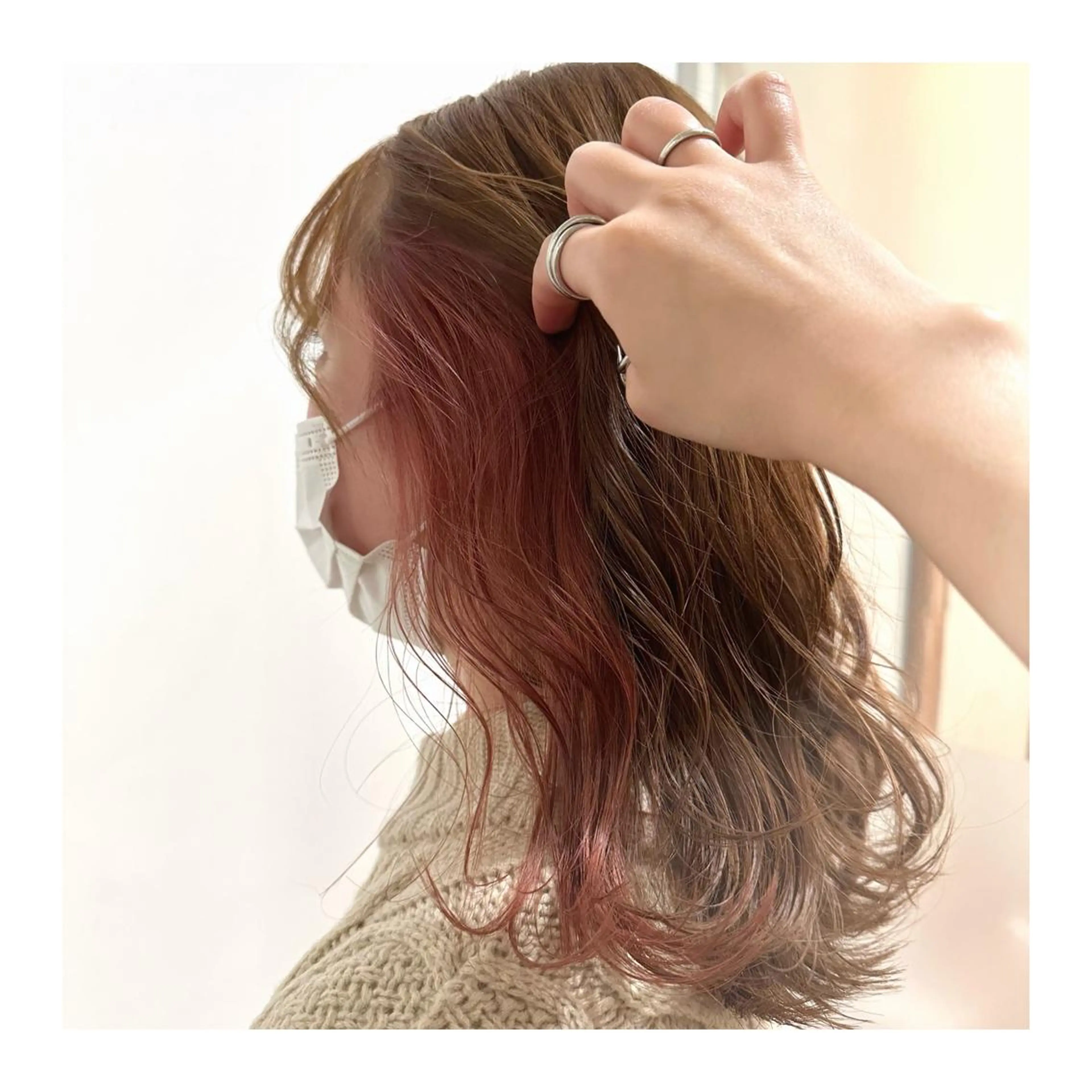 ミディアム カラー ヘアカラー あべ ゆうかのヘアスタイル