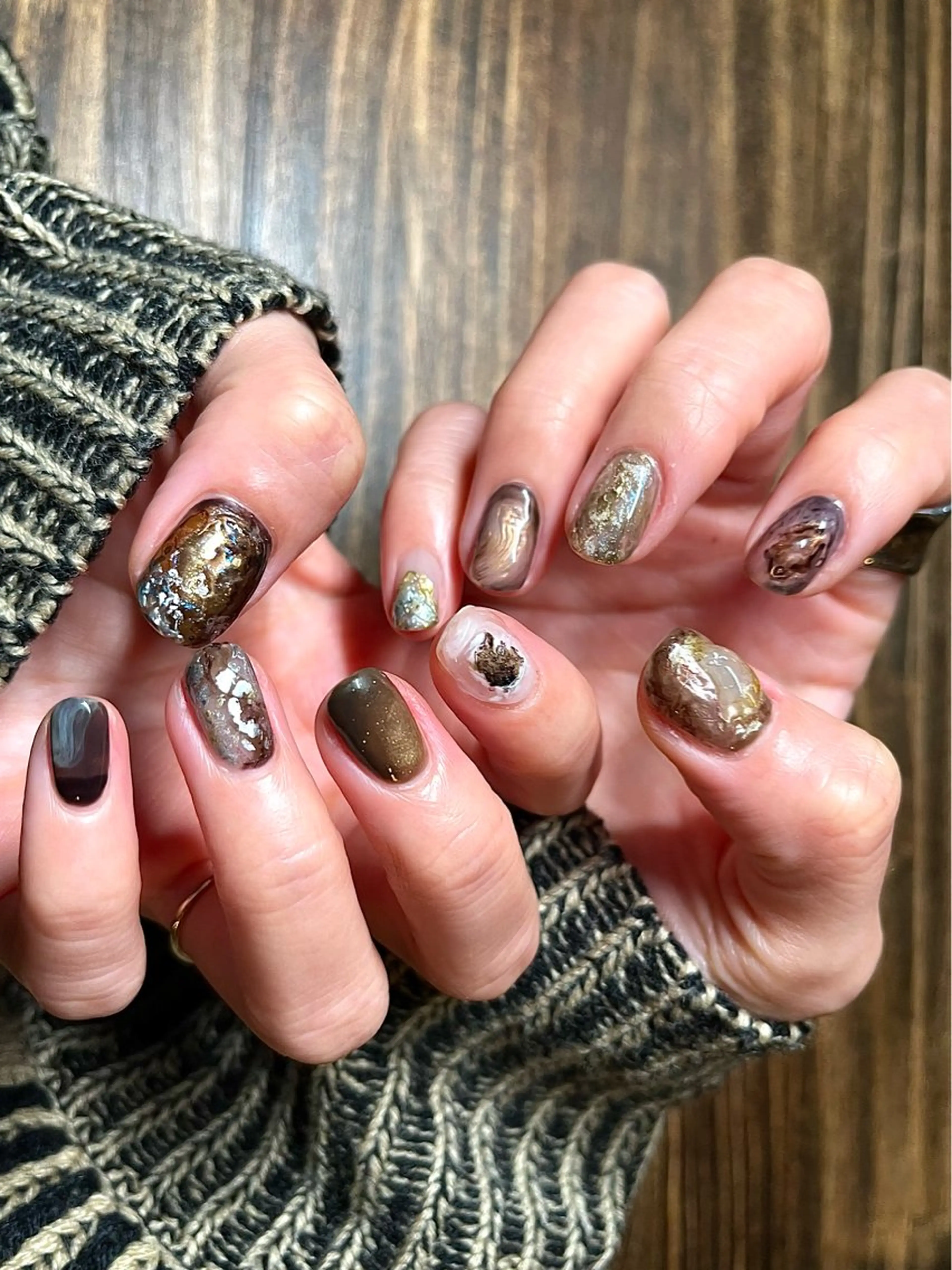 ネイル ニュアンスネイル ハンドネイル atelier mofのネイルデザイン