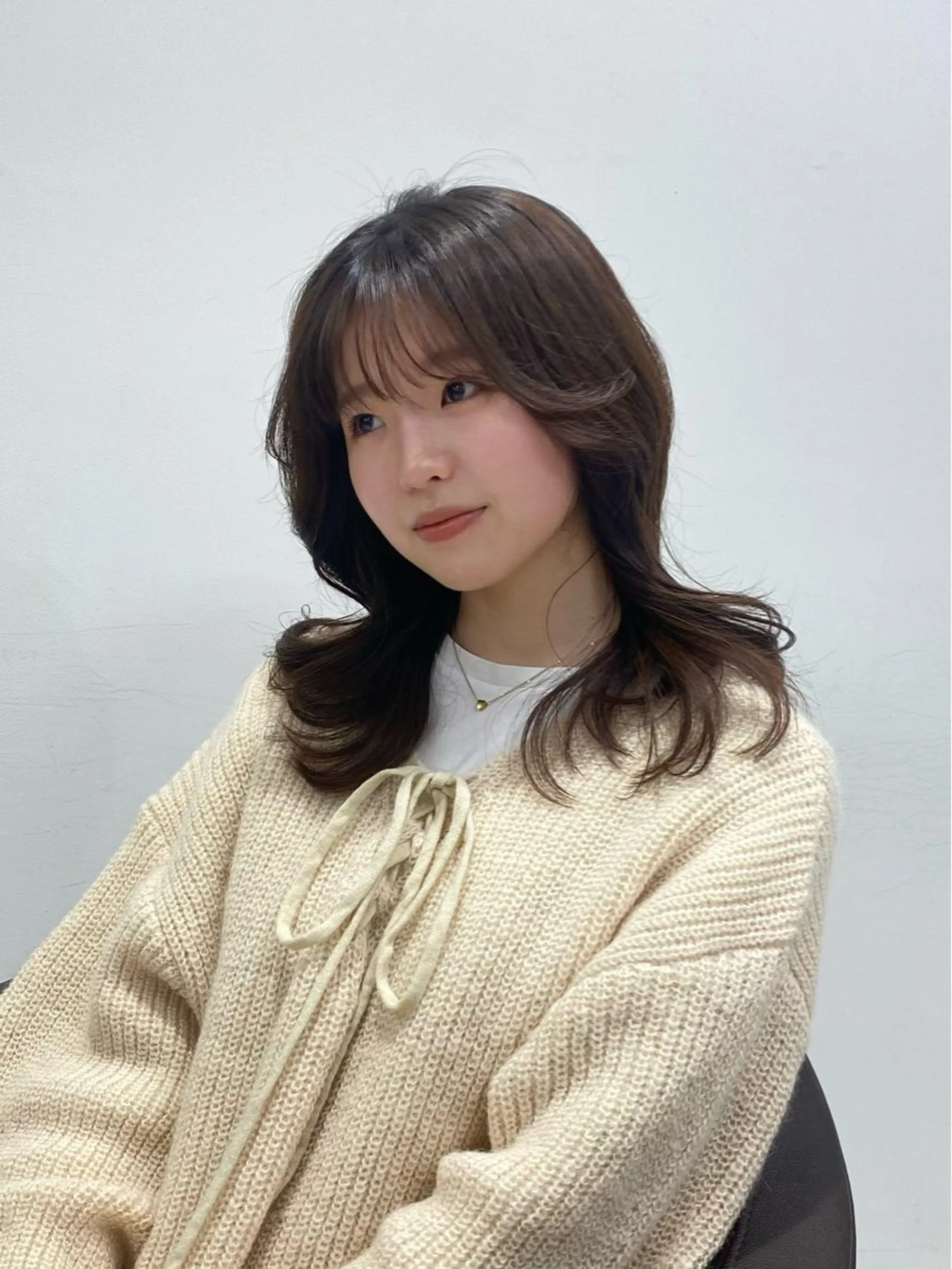 ミディアム カラー 岡山 愛のヘアスタイル