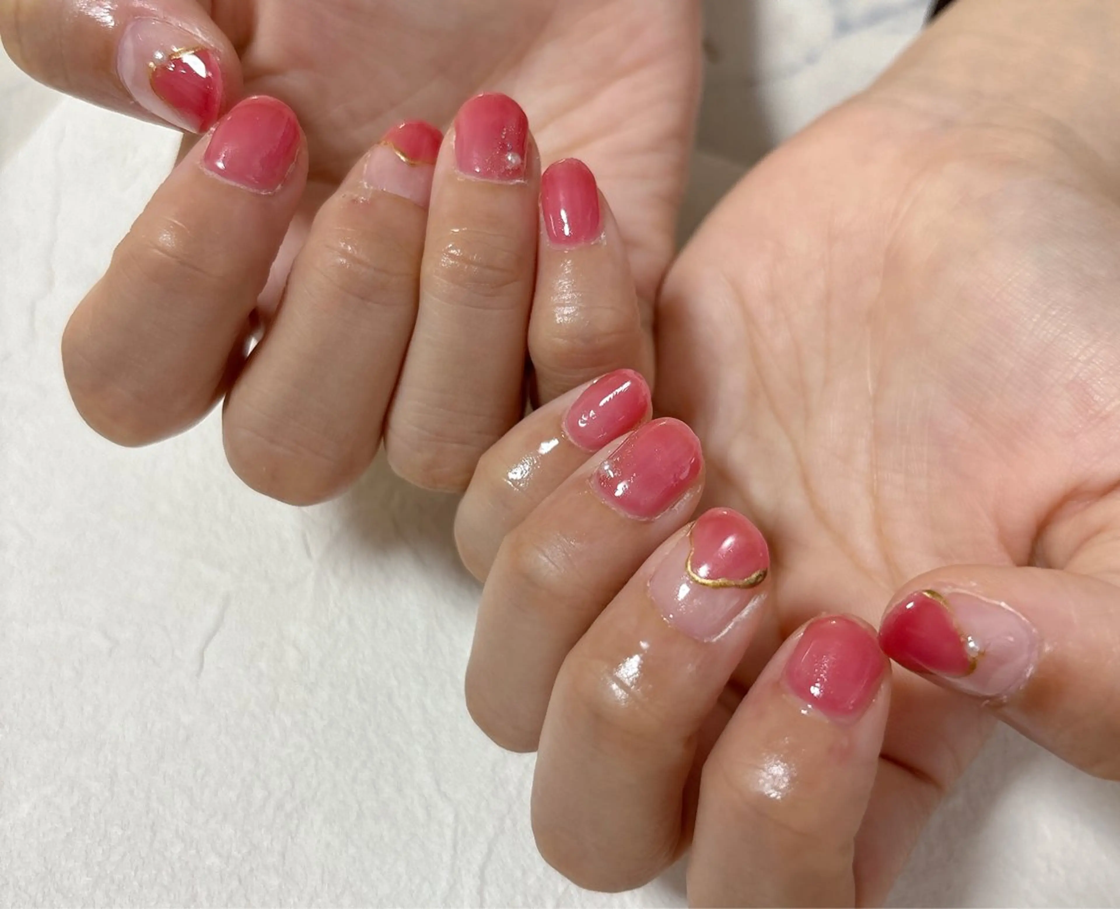 ネイル オーロラネイル フットネイル フレンチネイル ジェルネイル 韓国ネイル Mogu nail 二子玉川のネイルデザイン