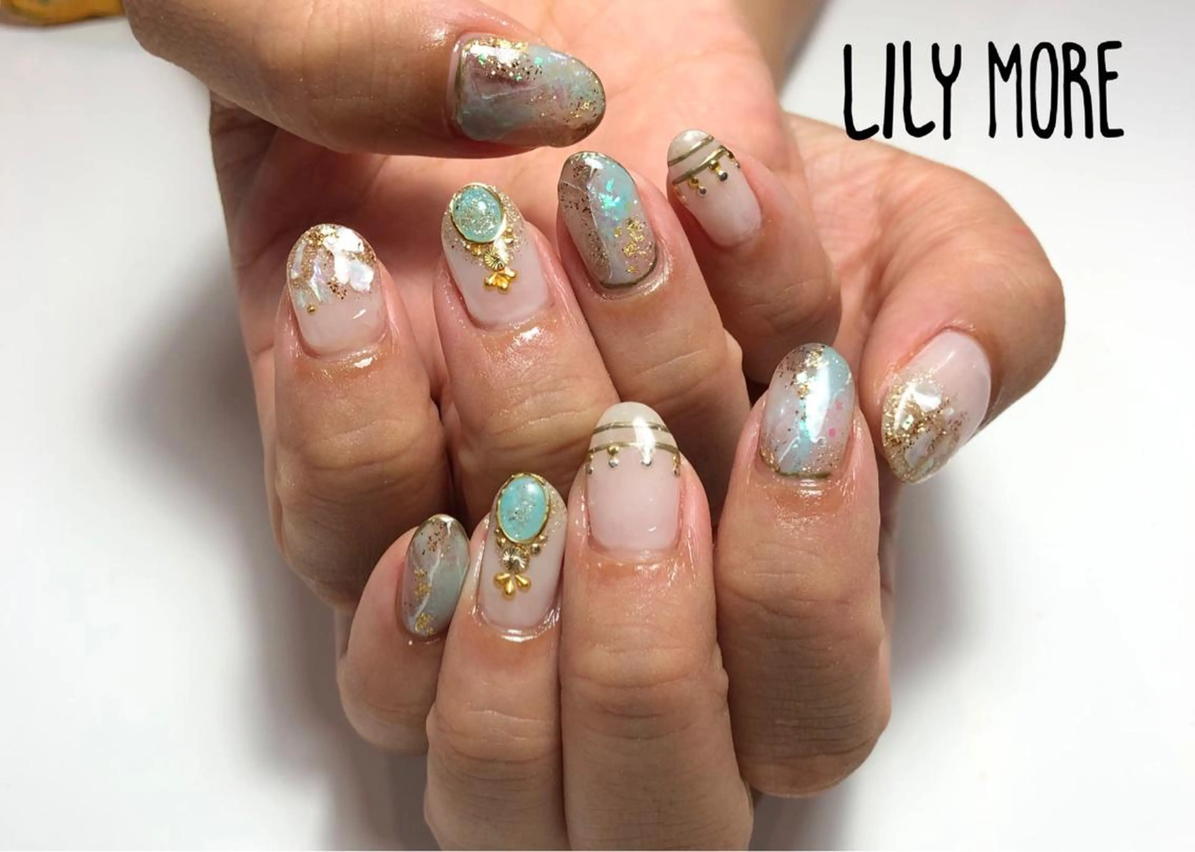 ネイル 大理石ネイル(マーブル) Lily closetのネイルデザイン