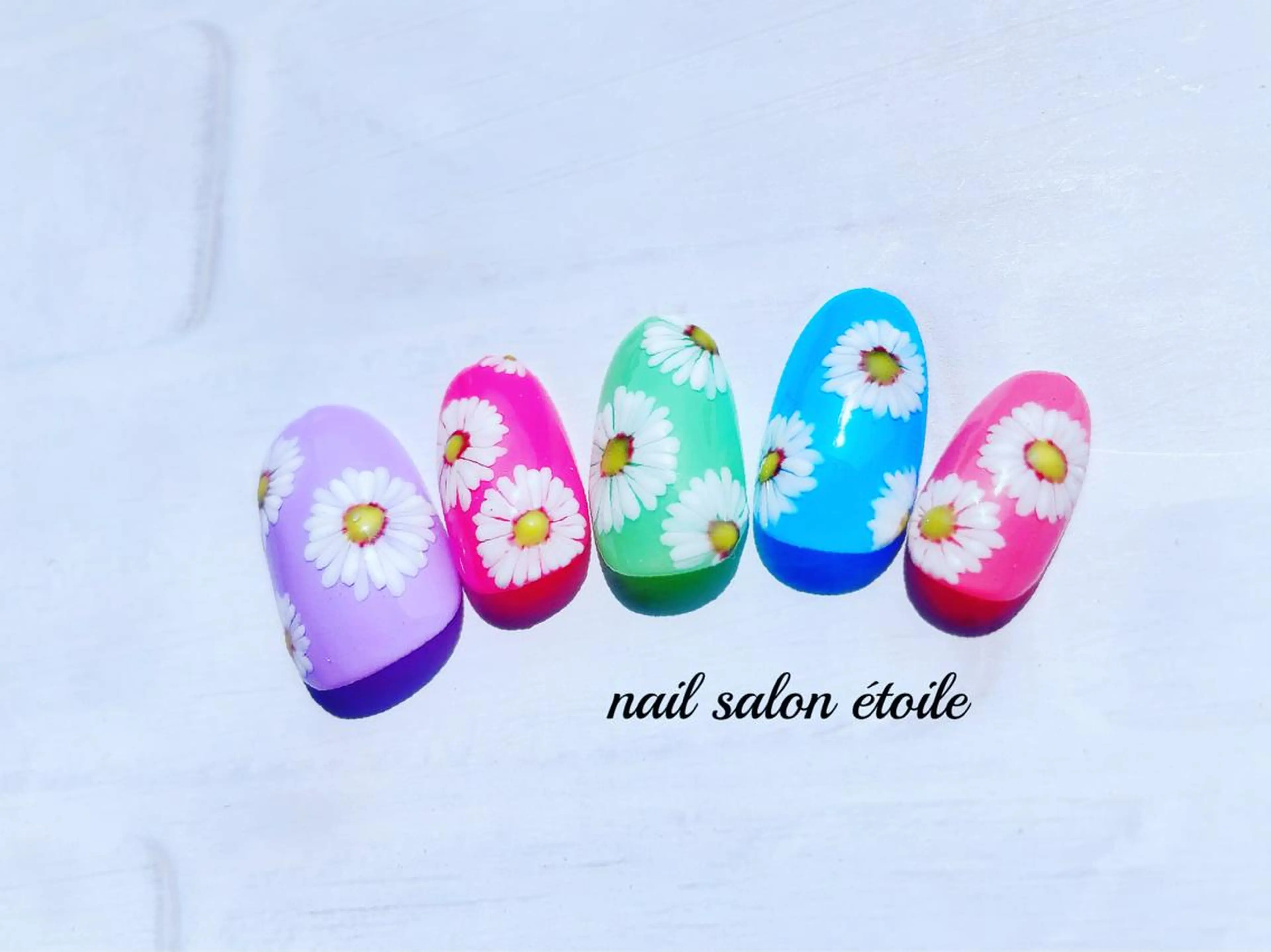 ネイル フラワーネイル ジェルネイル 春ネイル ハンドネイル nail salon étoileのネイルデザイン