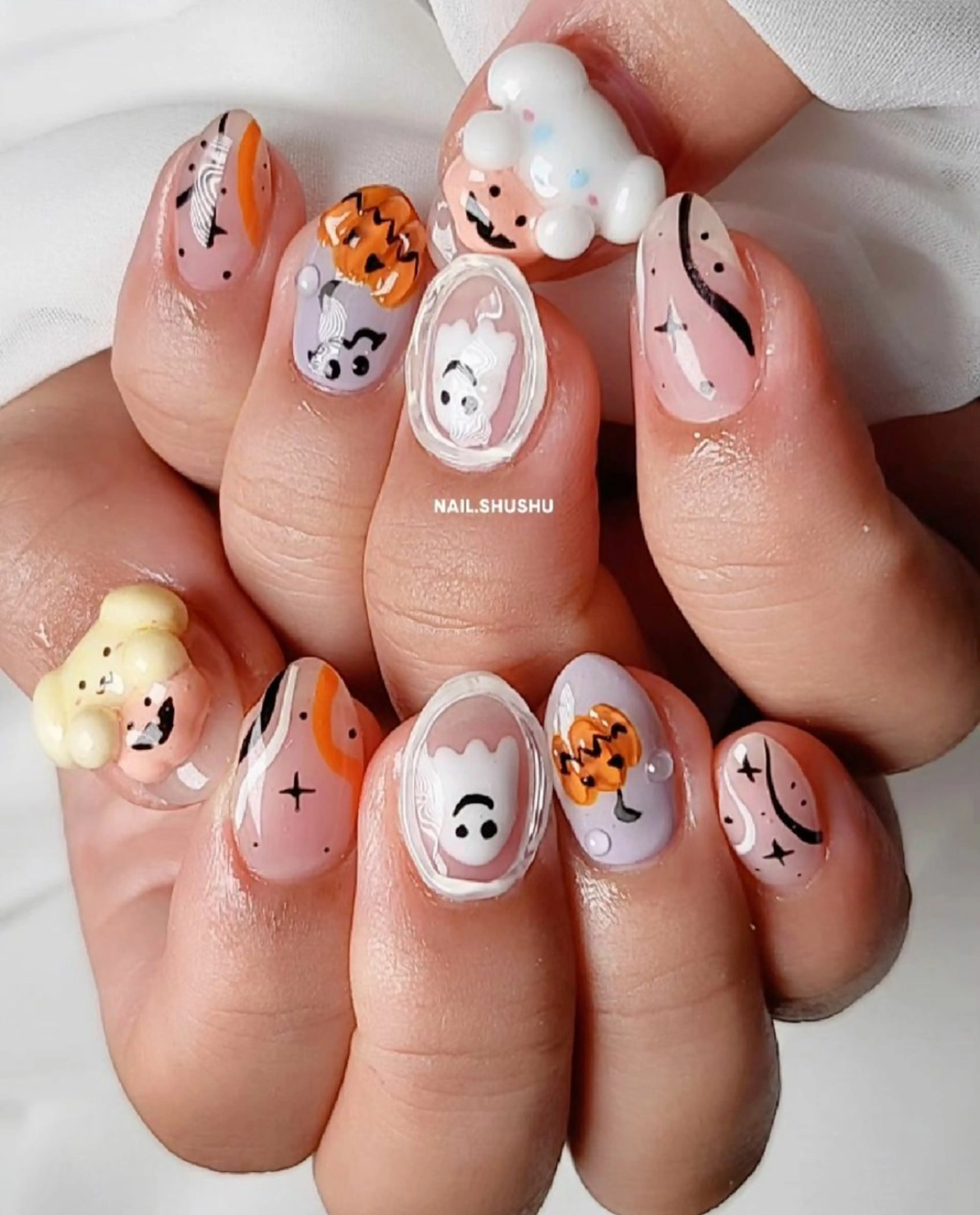 ネイル 持ち込み ニュアンスネイル ワンカラーネイル シンプルネイル 3dパーツ/流行り 👧shushu❤️のネイルデザイン