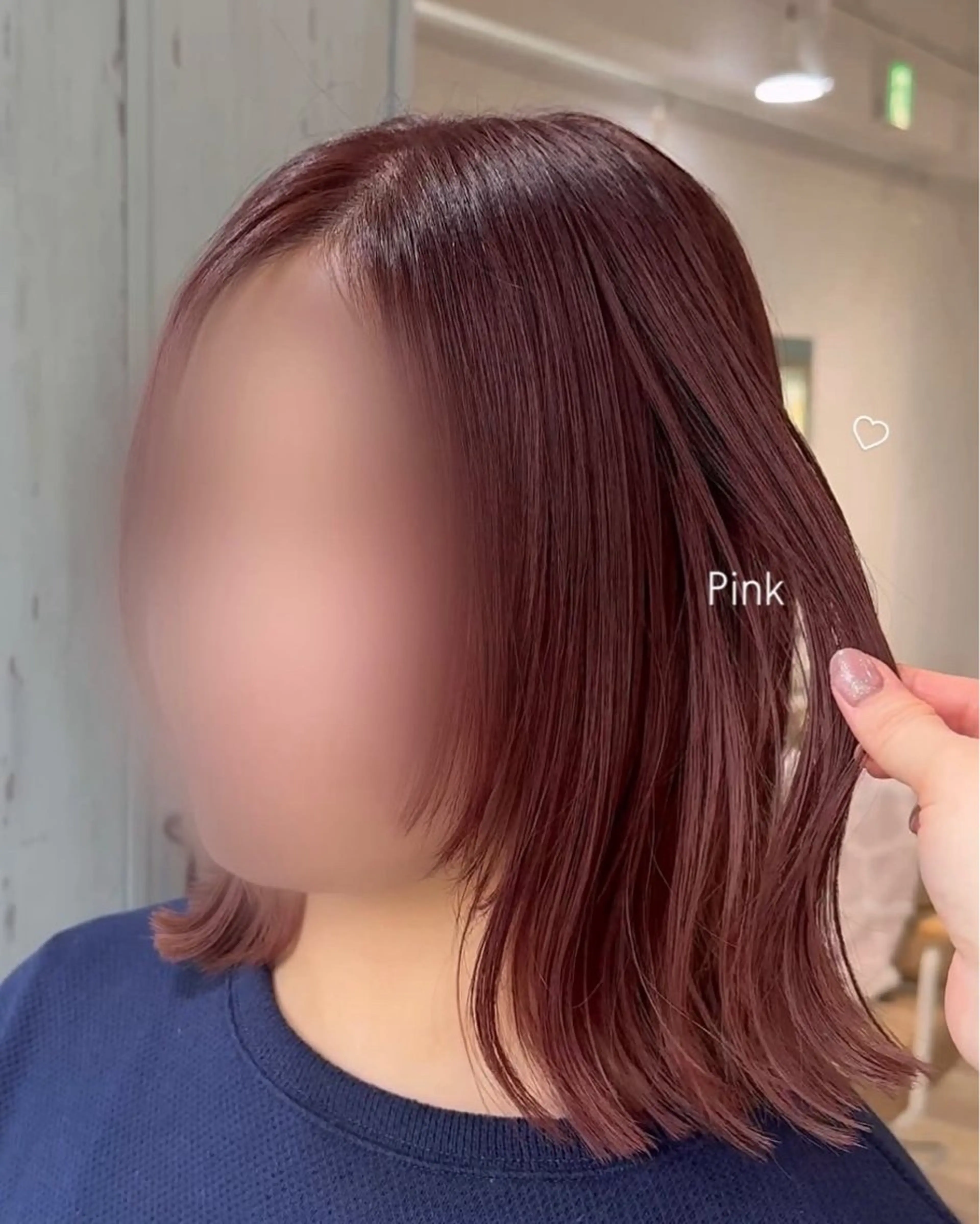 セミロング カット ヘアカラー トリートメント ピンク・ラベンダー/ レイヤー/NANAのヘアスタイル