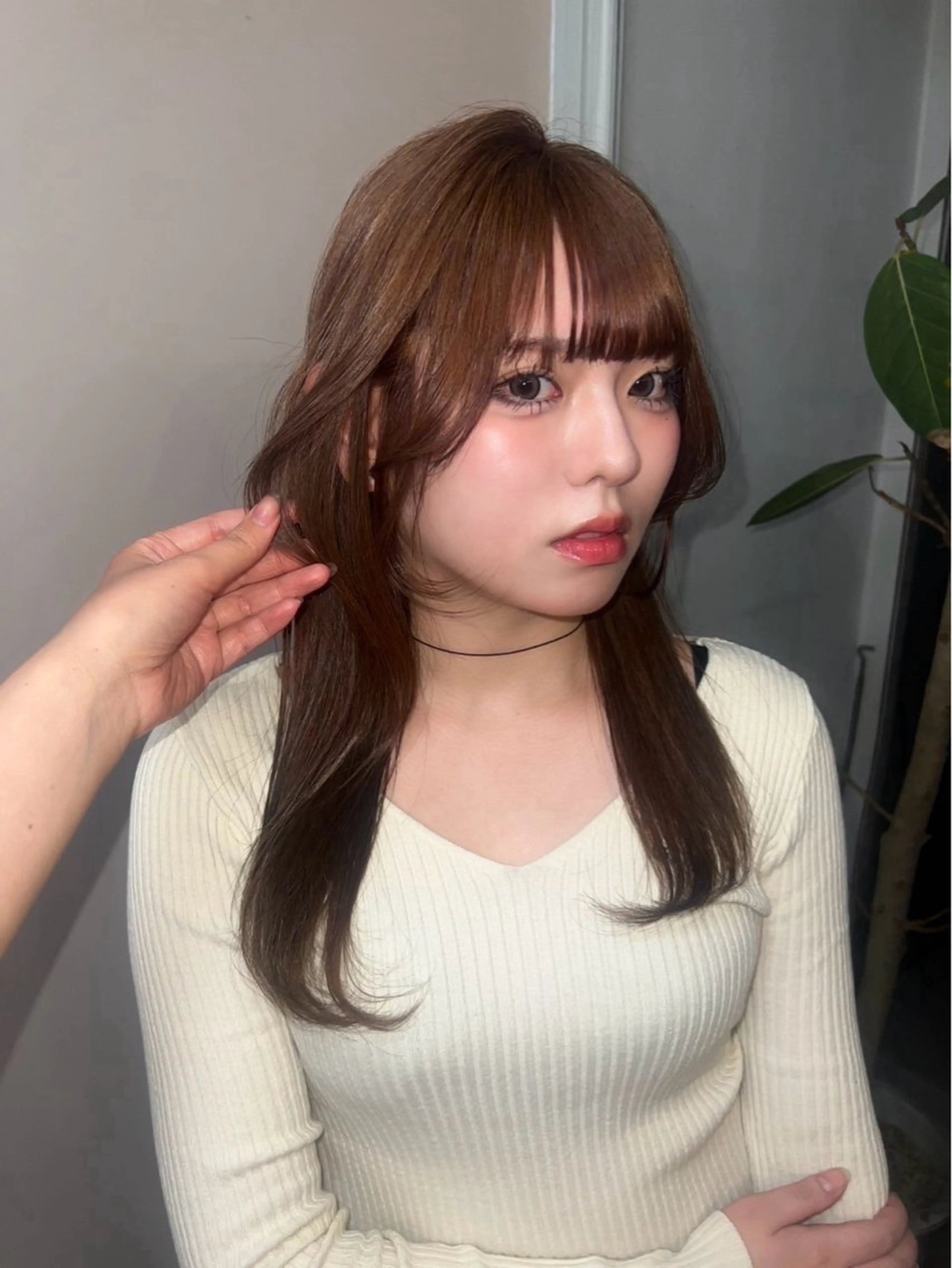 ロング カラー 岡山ハイトーン・ ルーツカラー/こもものヘアスタイル