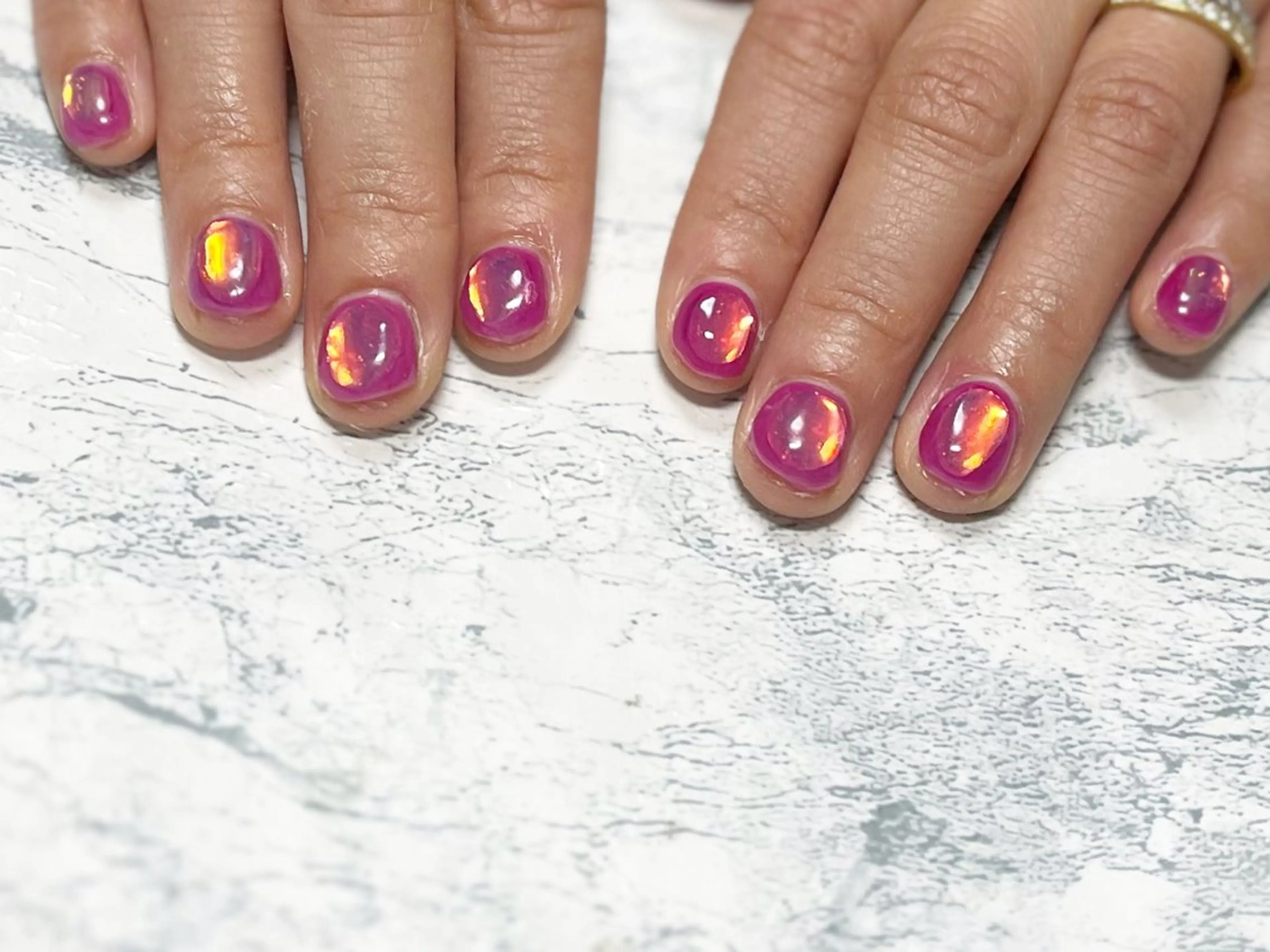 ネイル フットネイル ビー玉ネイル ニュアンスネイル シンプルネイル 春ネイル ネイル フフラ所属・nail fufla ♡yamane♡のネイルデザイン