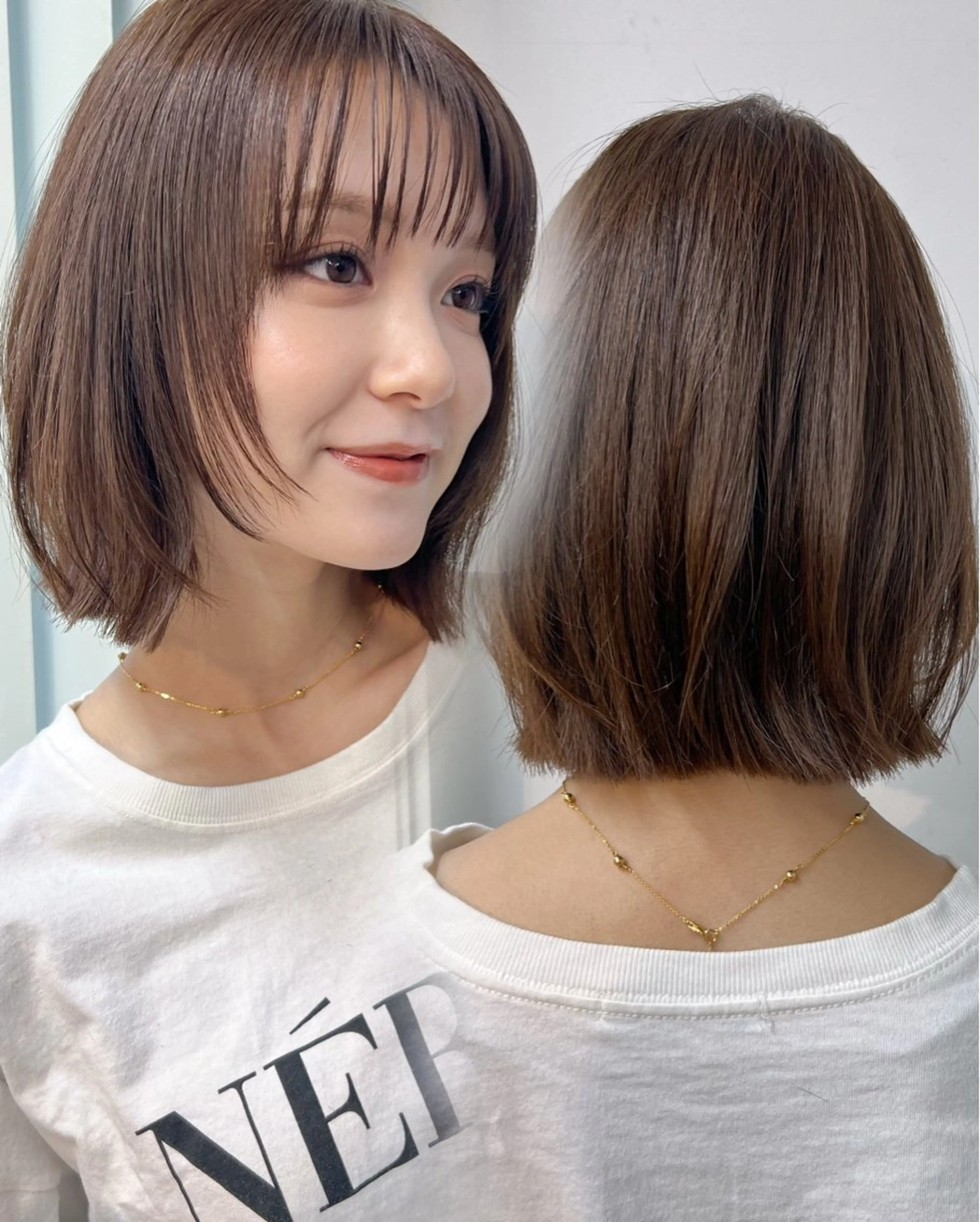 ミディアム ボブレイヤー ボブ 顔まわりレイヤー 顔周りカット レイヤーカット カット ヘッドスパ ボブ/ミディアム 親しみやすさ/さくらのヘアスタイル