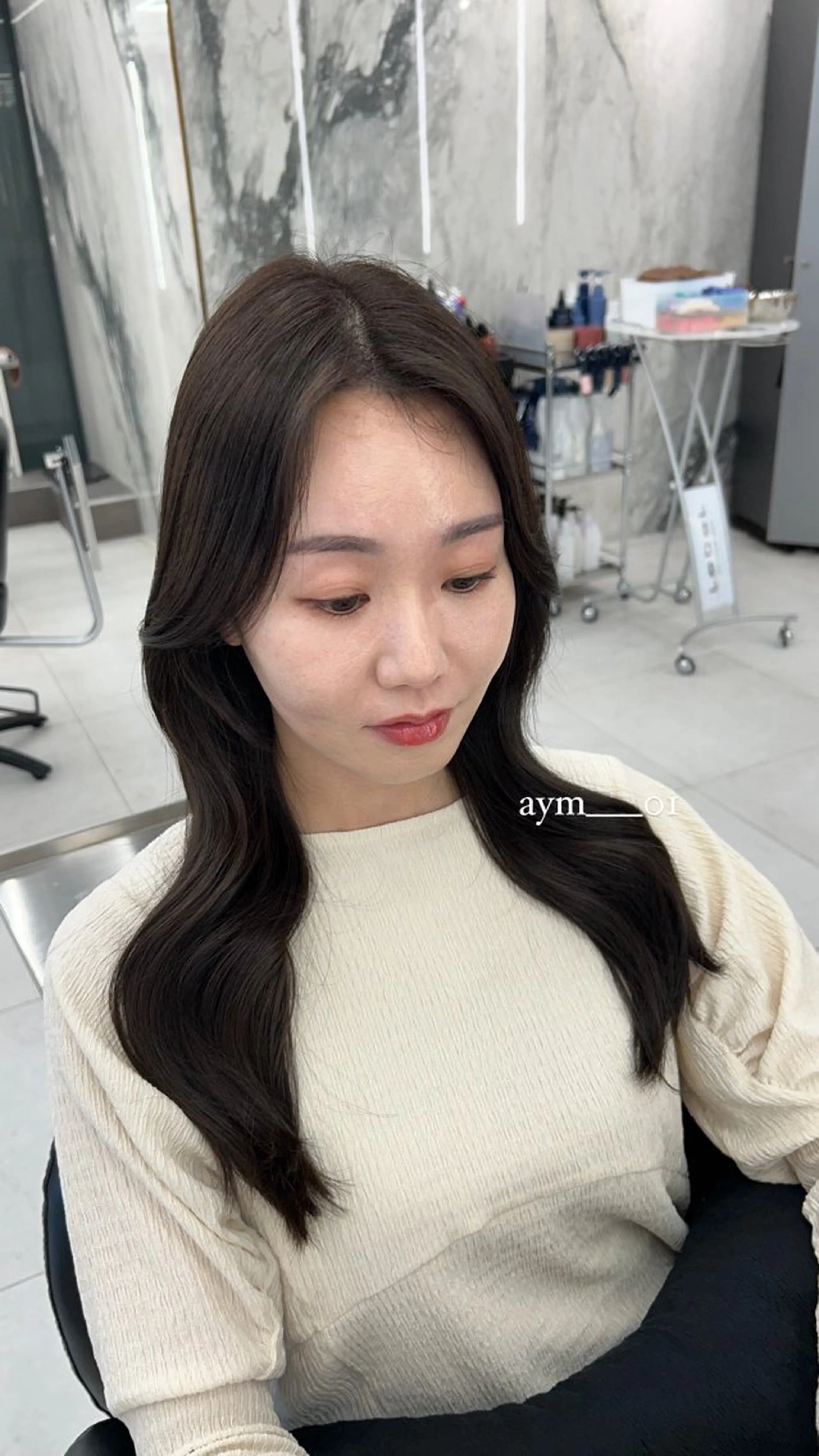 セミロング 銀座/韓国ヘア🤍 レイヤーAYUMIのヘアスタイル