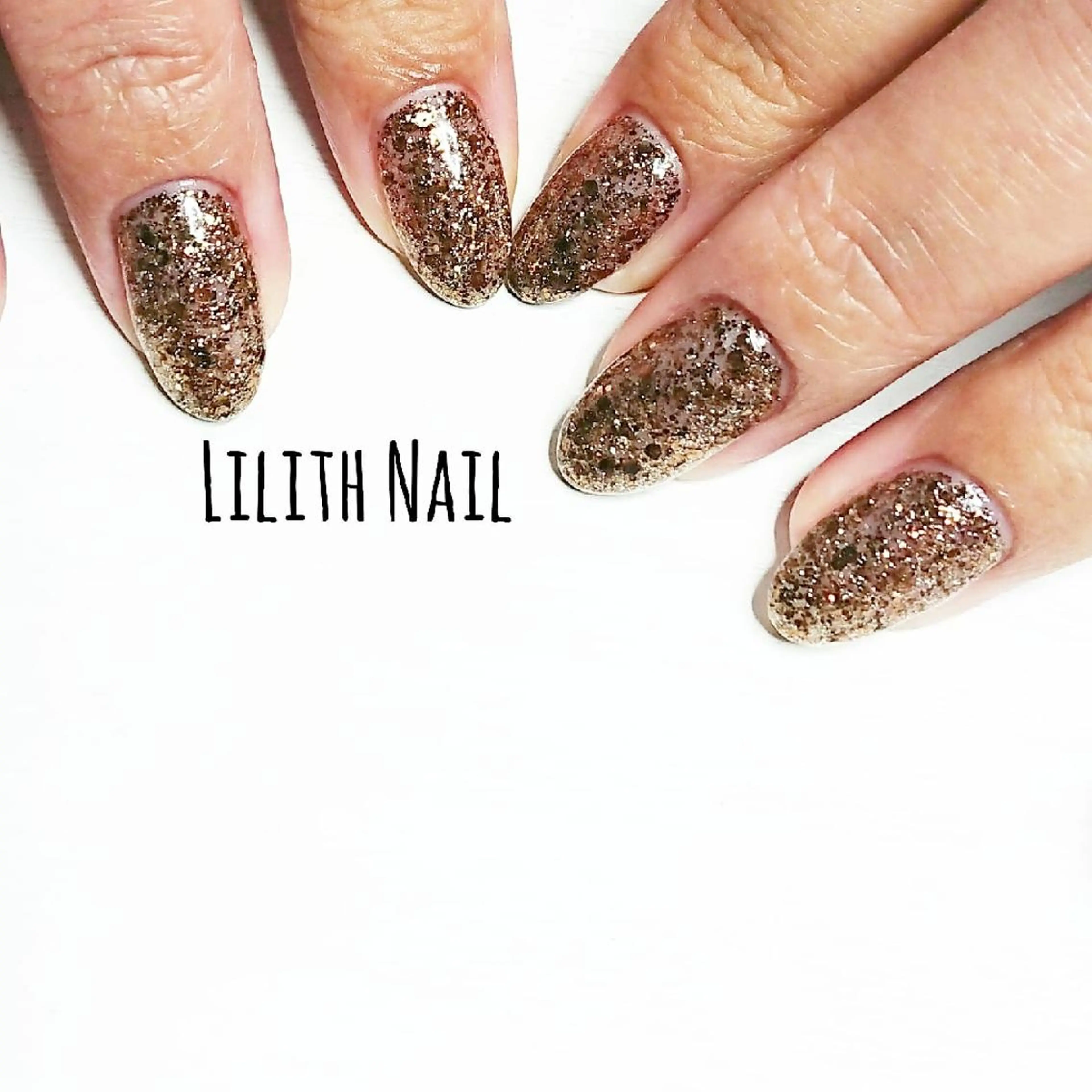 ネイル ラメ(グリッター) ハンドネイル Lilith Nailのネイルデザイン