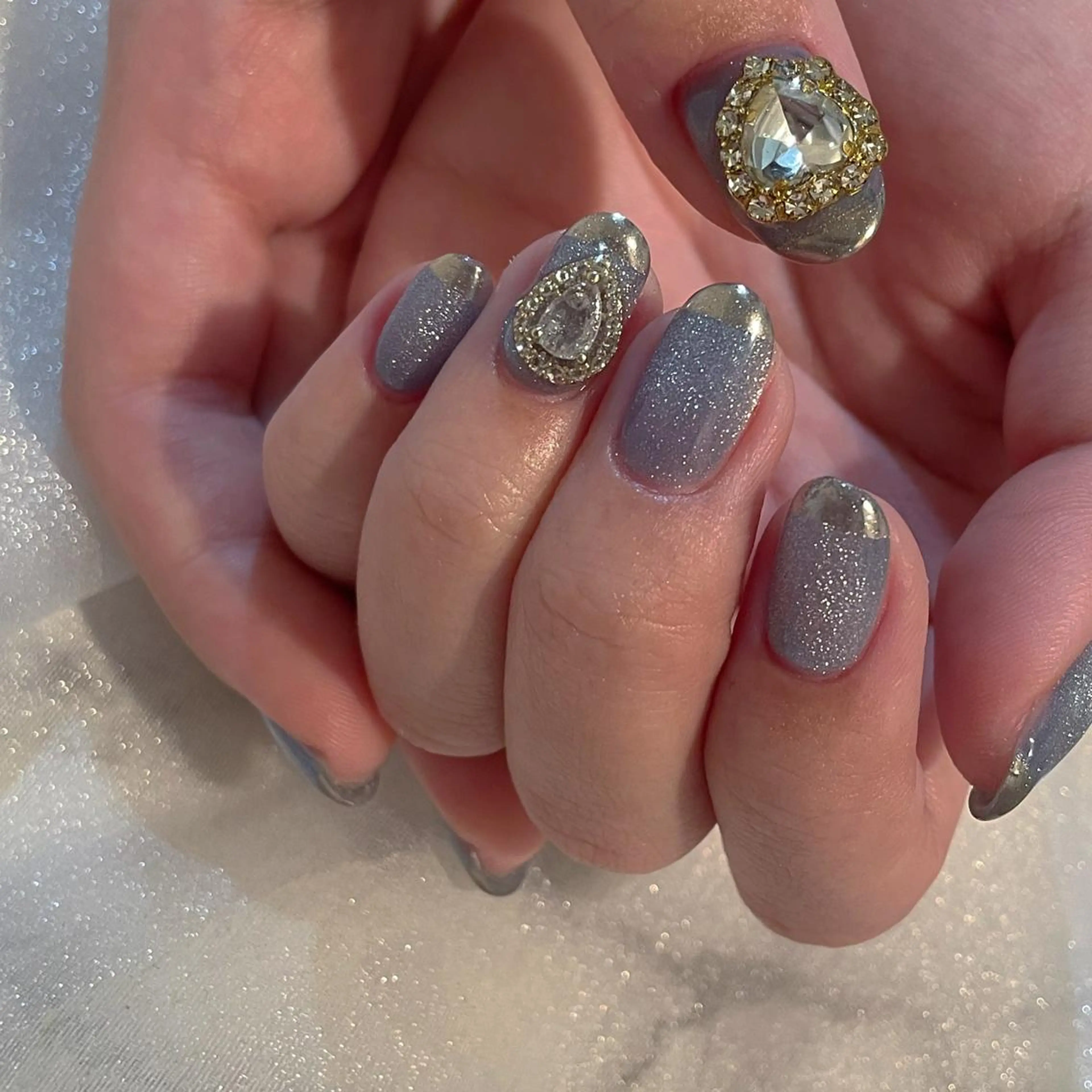 ネイル フレンチネイル マグネットネイル ミラーネイル ハンドネイル ハンドケア lyly.nail所属・lylynail YUUKAのネイルデザイン