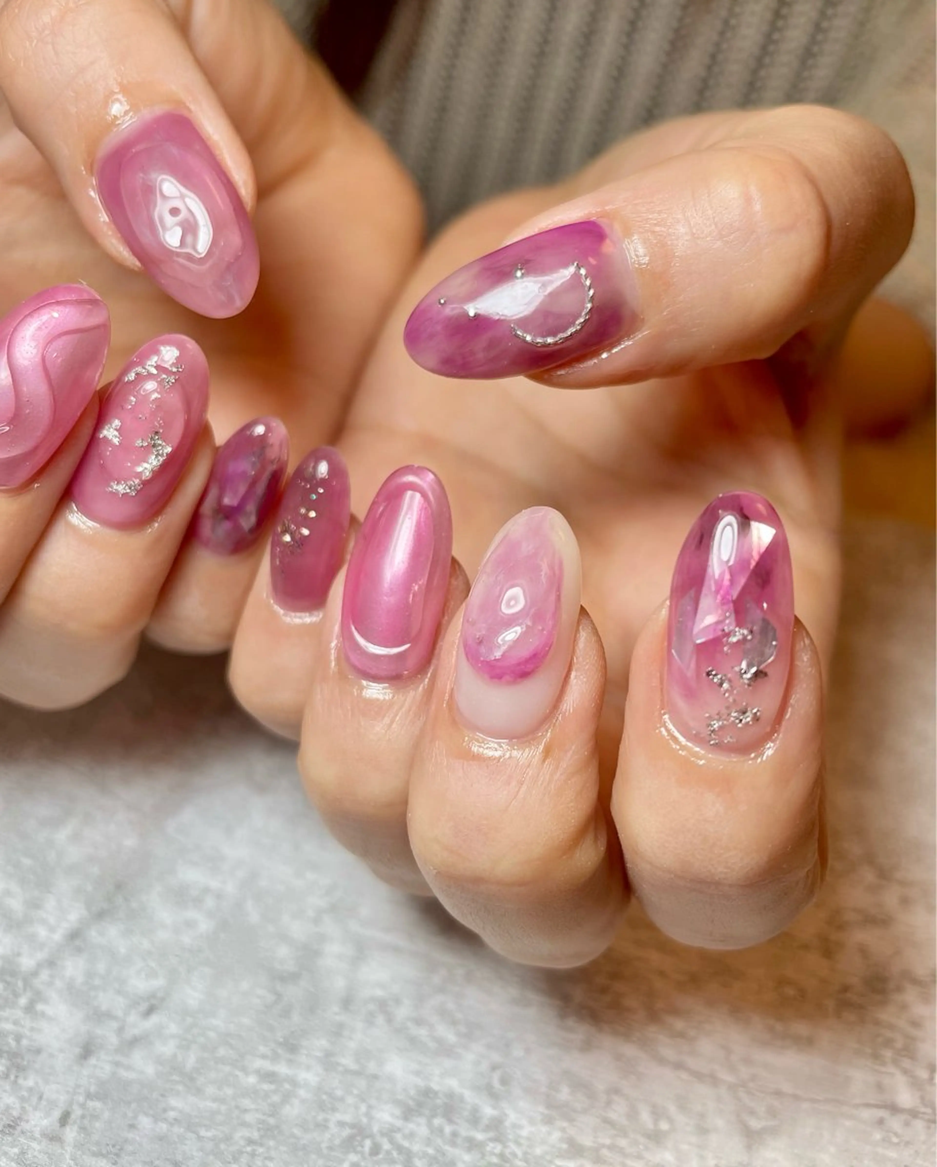 ネイル アートネイル クリアネイル 持ち込み ニュアンスネイル ぷっくりネイル BEAUTY GARDEN 【nail salon unseul】所属・nana .のネイルデザイン