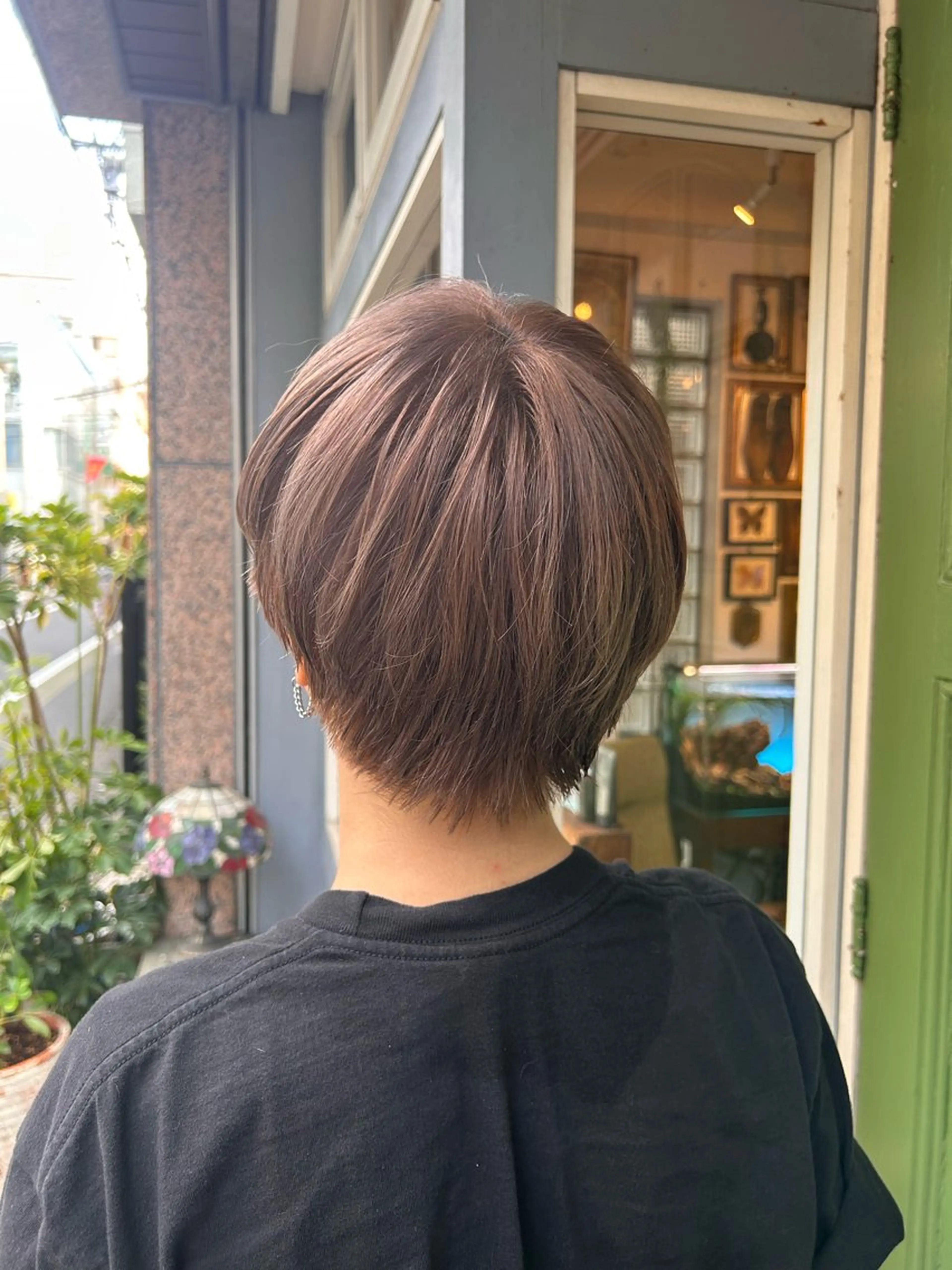 ショート カラー ハイトーンカラー ショートヘア ヘアカラー トリートメント 清水千優/パーマ/透 明感カラー/メンズのヘアスタイル