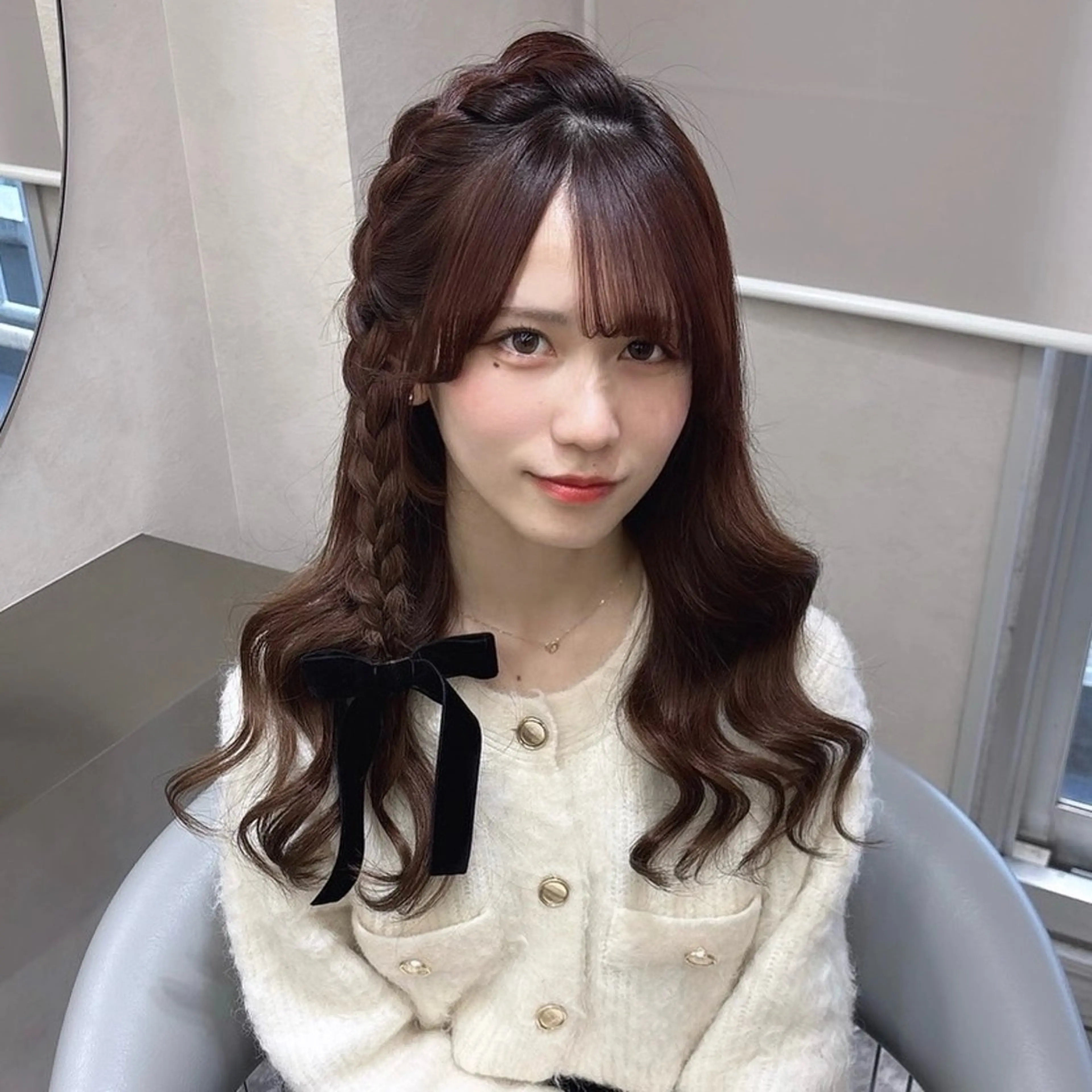 ロング カラー ヘアアレンジ ヨシンモリ ヘアセット yurina🩰新宿 艶カラー・アレンジのヘアスタイル