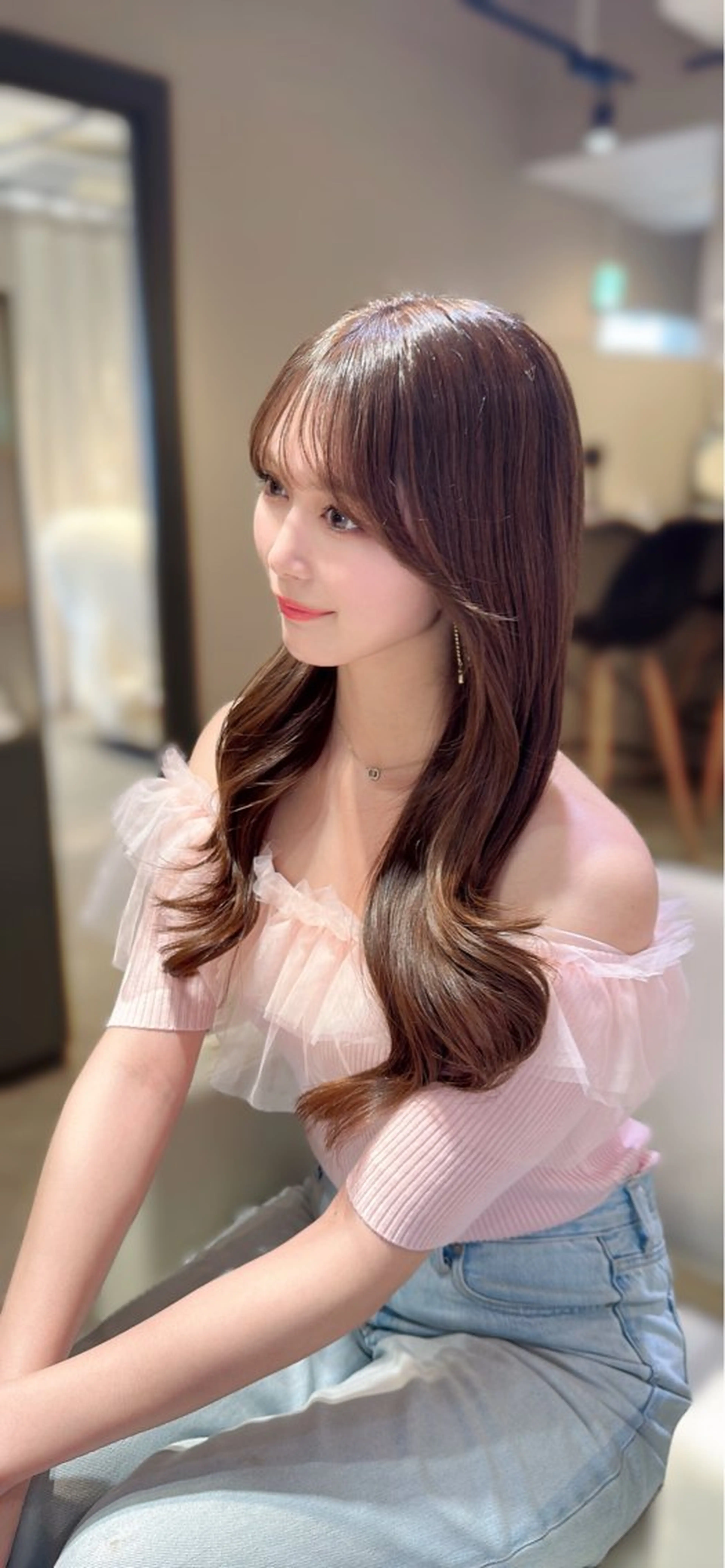 ロング カラー grace by afloat所属・平尾 樹里のヘアスタイル