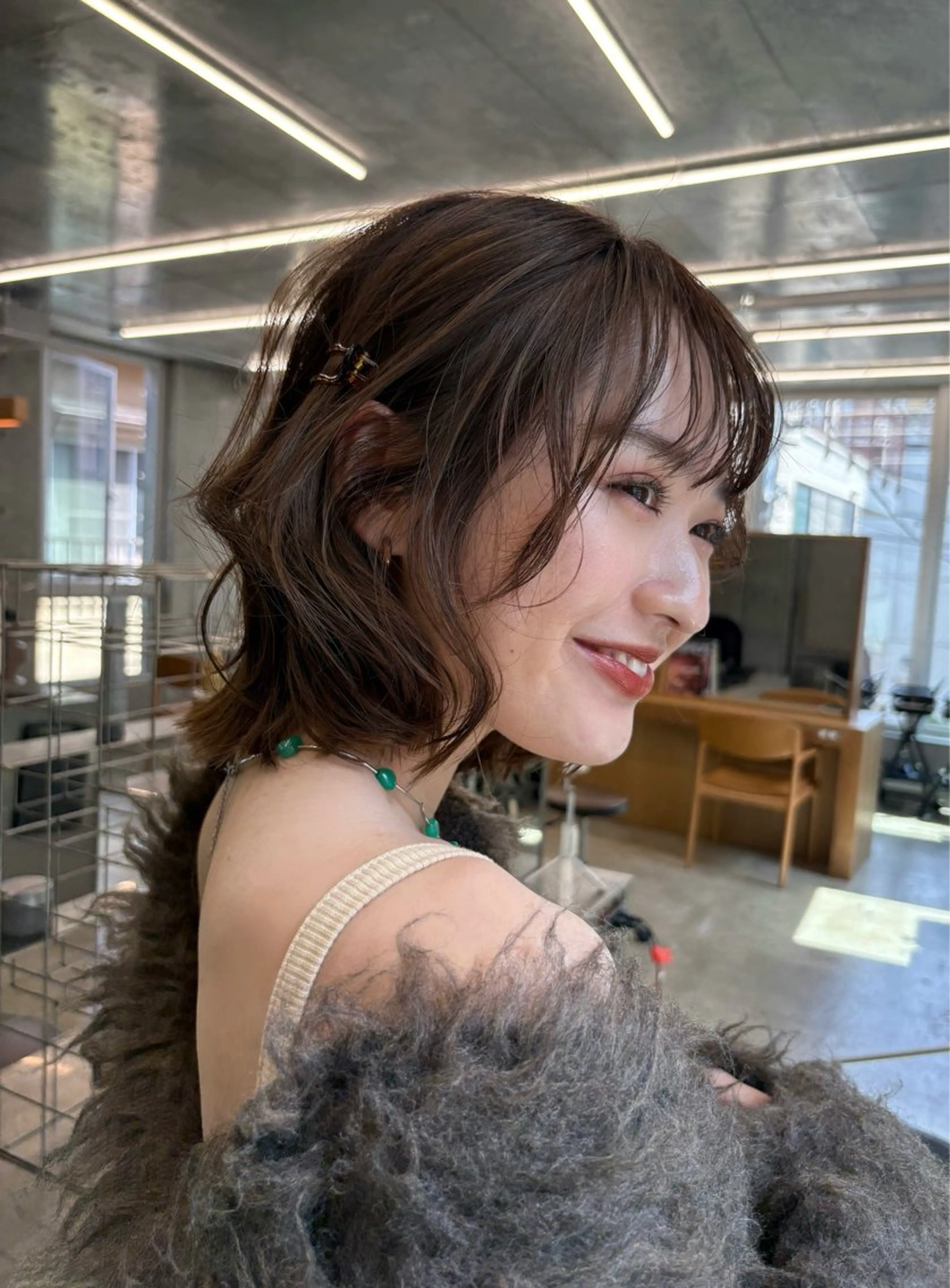 ミディアム カラー ヘアカラー トリートメント レイヤー/柔色 カラー/SAkiのヘアスタイル