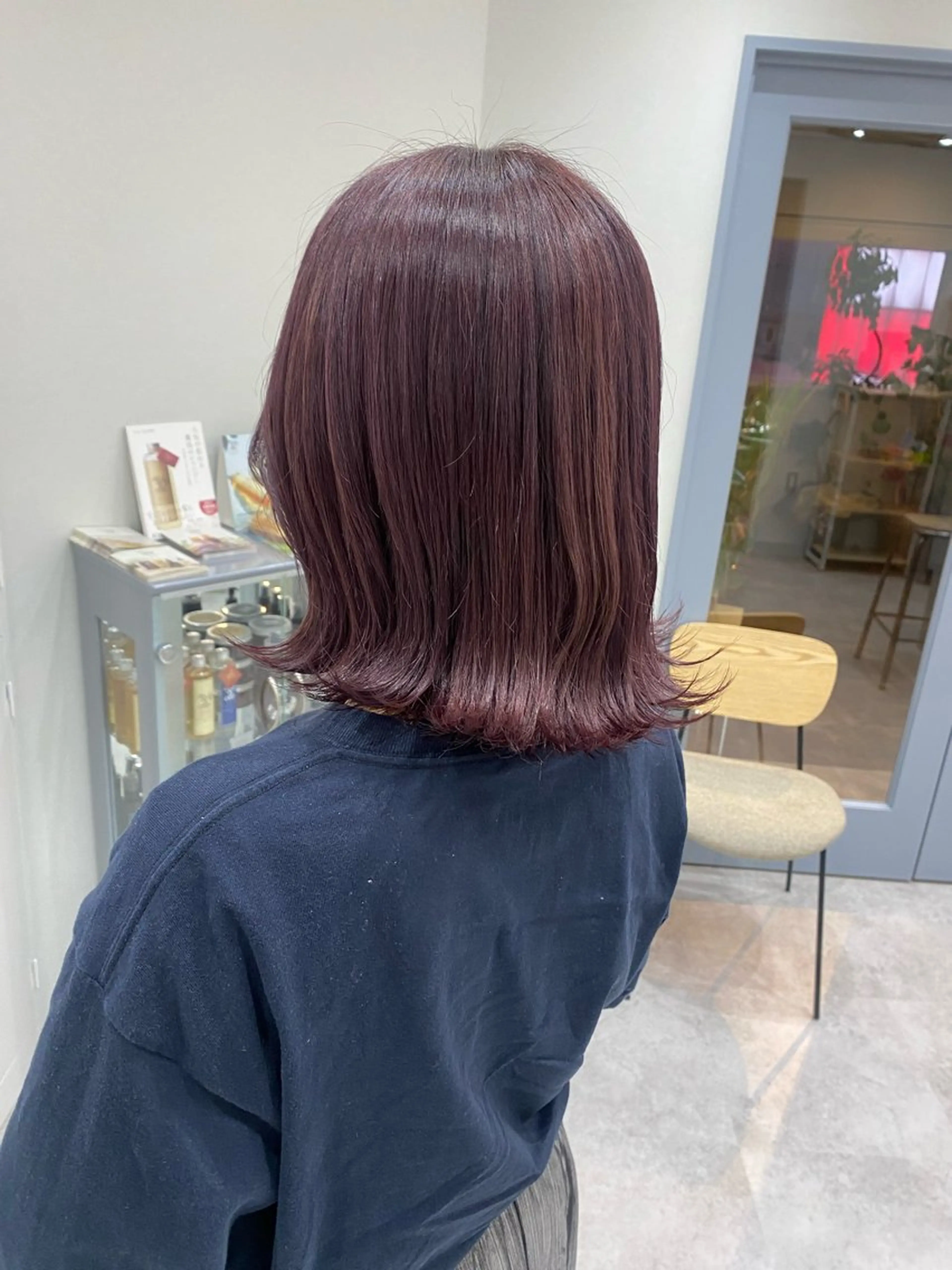 ミディアム カラー ヘアアレンジ ブリーチ ピンクカラー パープルカラー ヘアカラー ボブ /ニュアンス/ satomi🧸💖のヘアスタイル