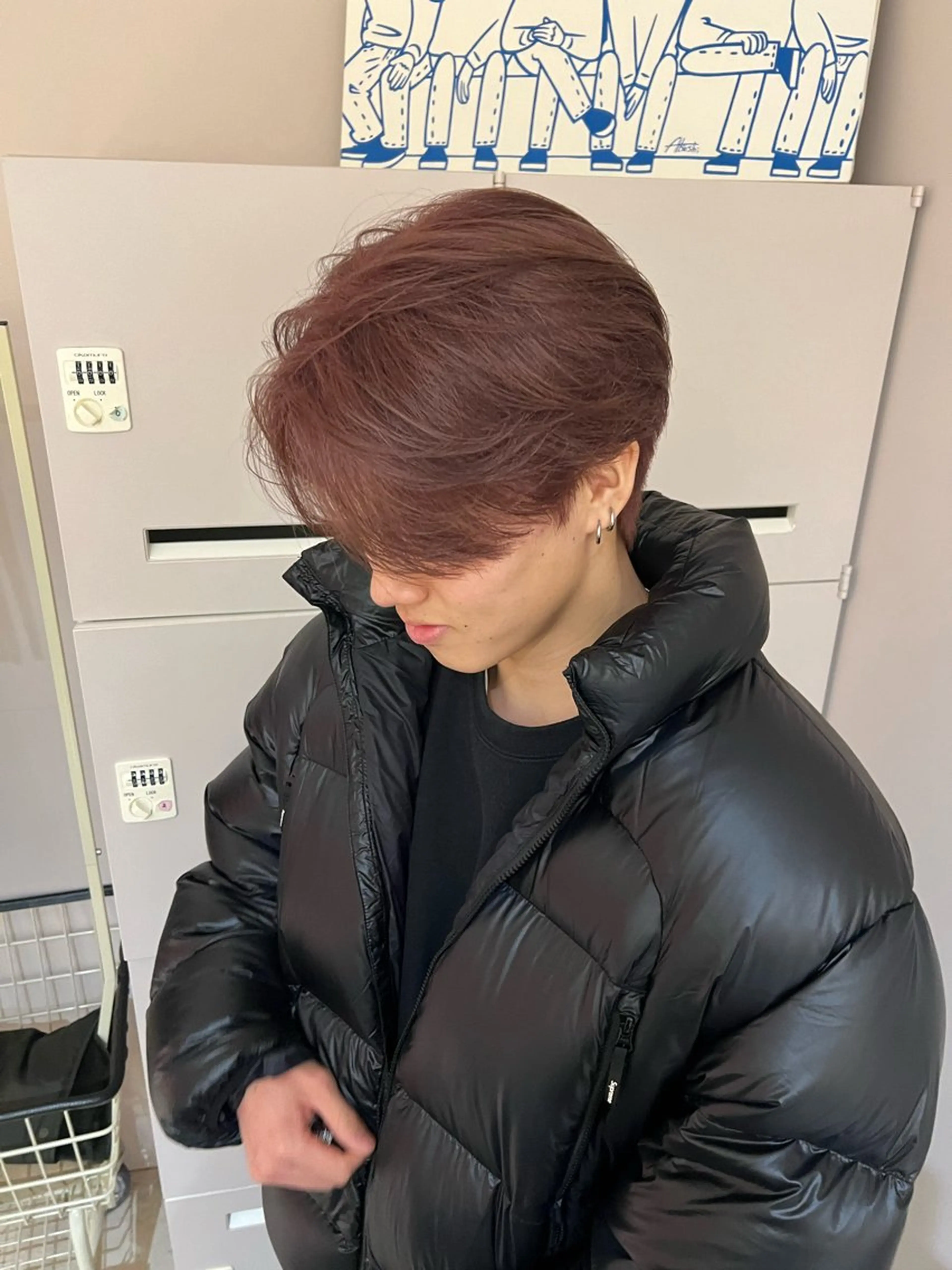 メンズ メンズブリーチ メンズハイトーン メンズインナーカラー ボブカット募集/ モカのヘアスタイル