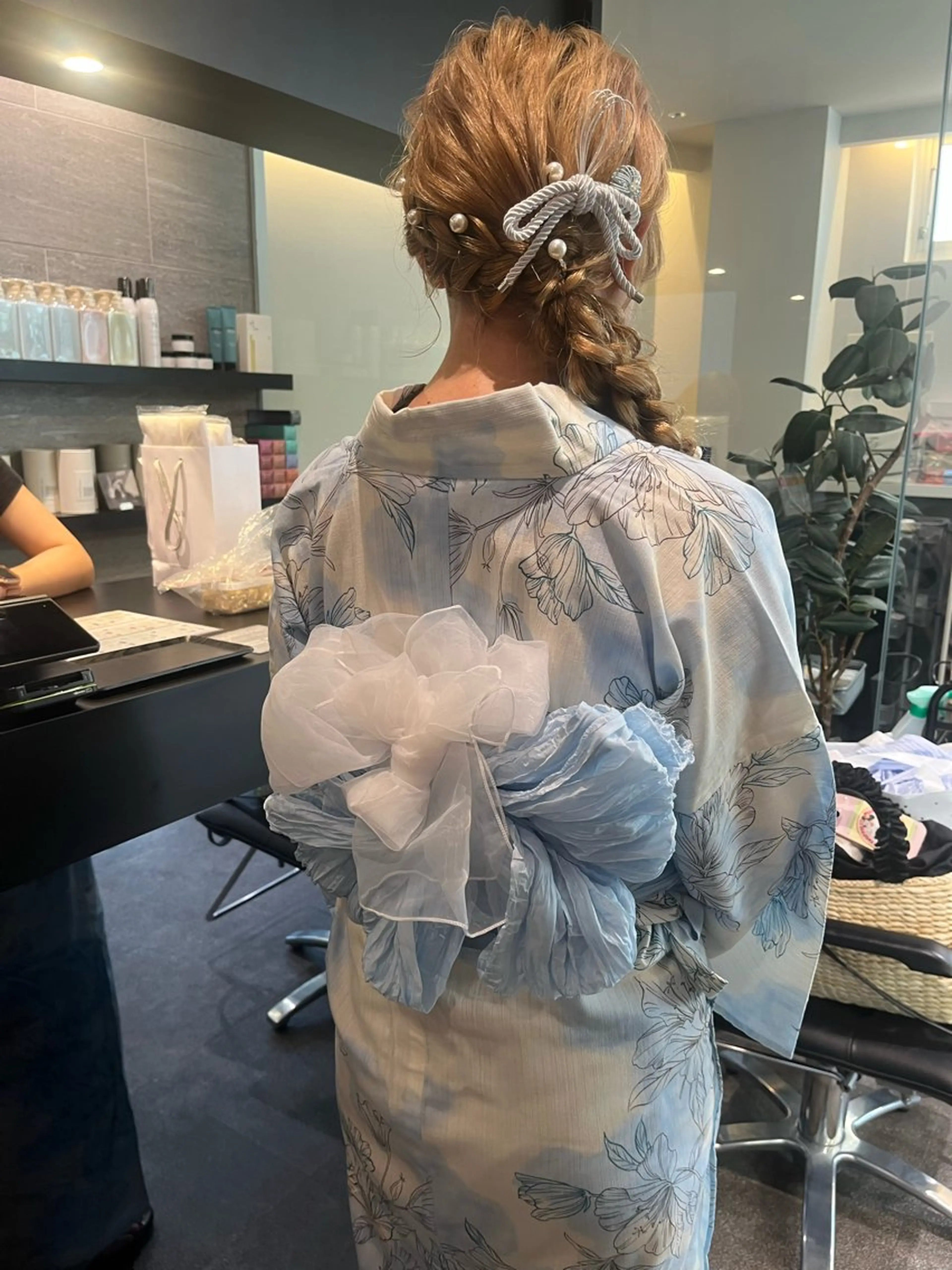 【お祭りや花火大会🌟】夏限定🌻浴衣着付+ヘアセット👑の写真