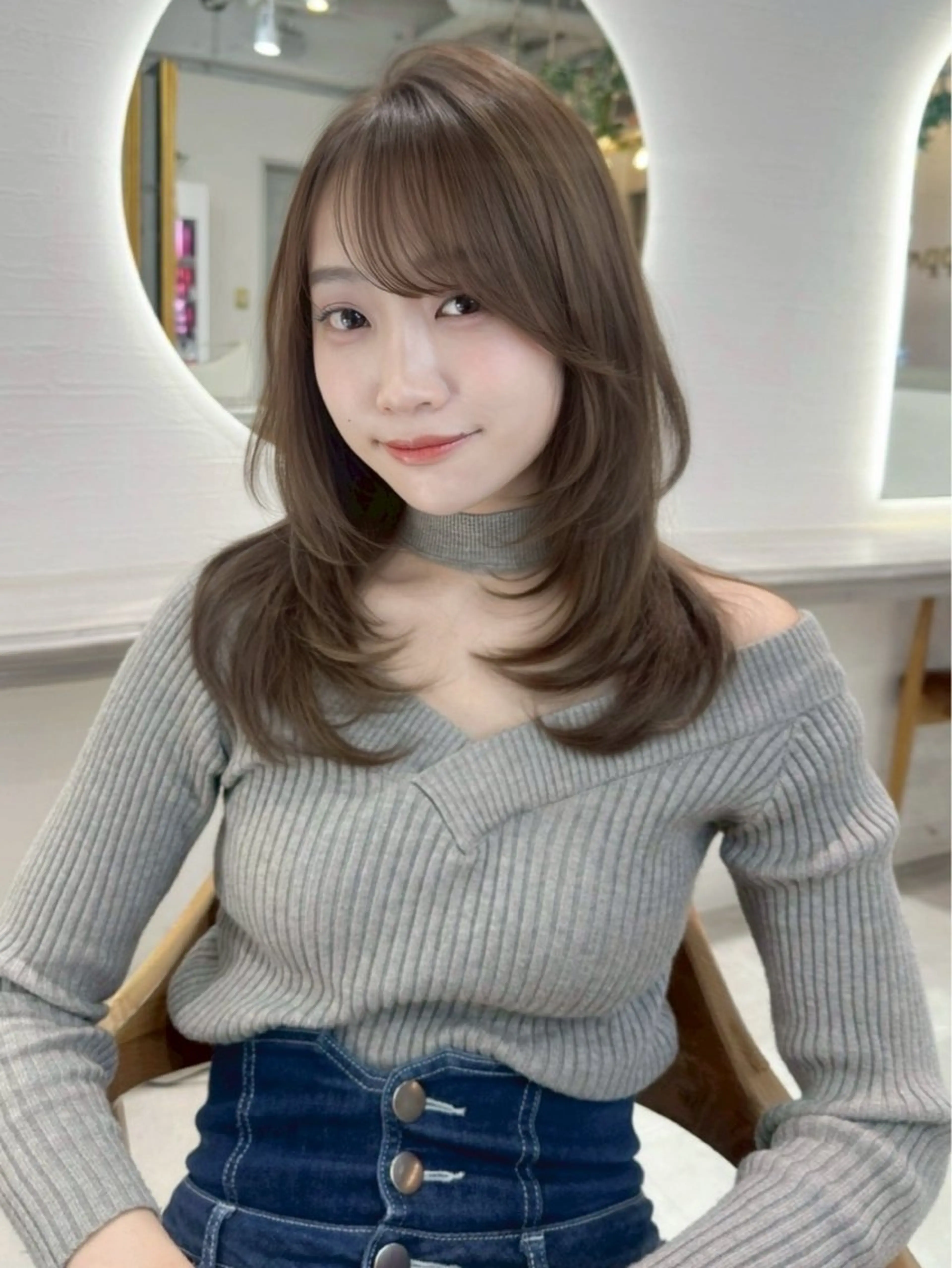 セミロング 🎀ゆうな/艶髪/ 透明感カラー🎀のヘアスタイル