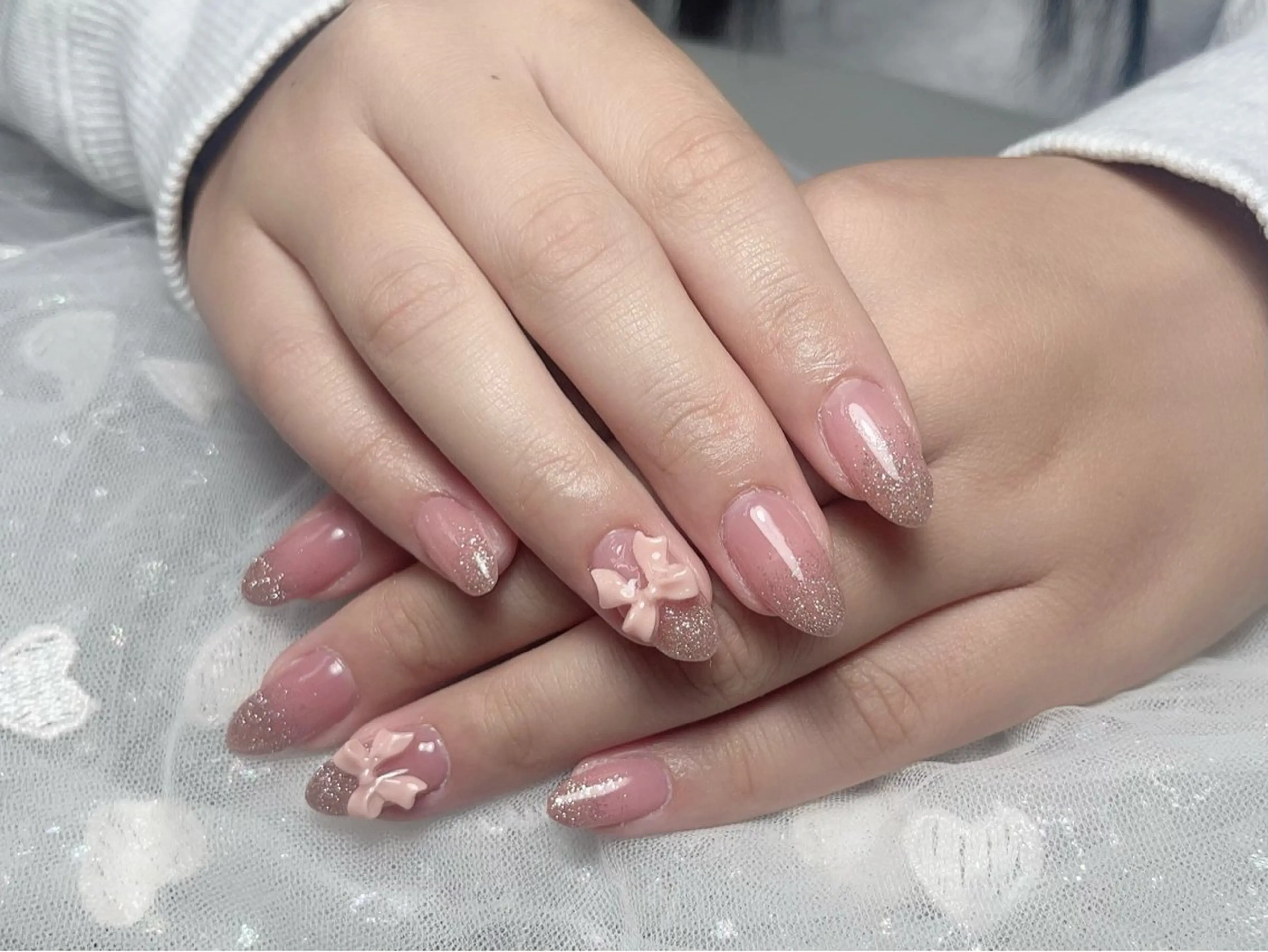 ネイル ボルドー チークネイル 長さ出し フレンチネイル ジェルネイル Belle nail salonのネイルデザイン
