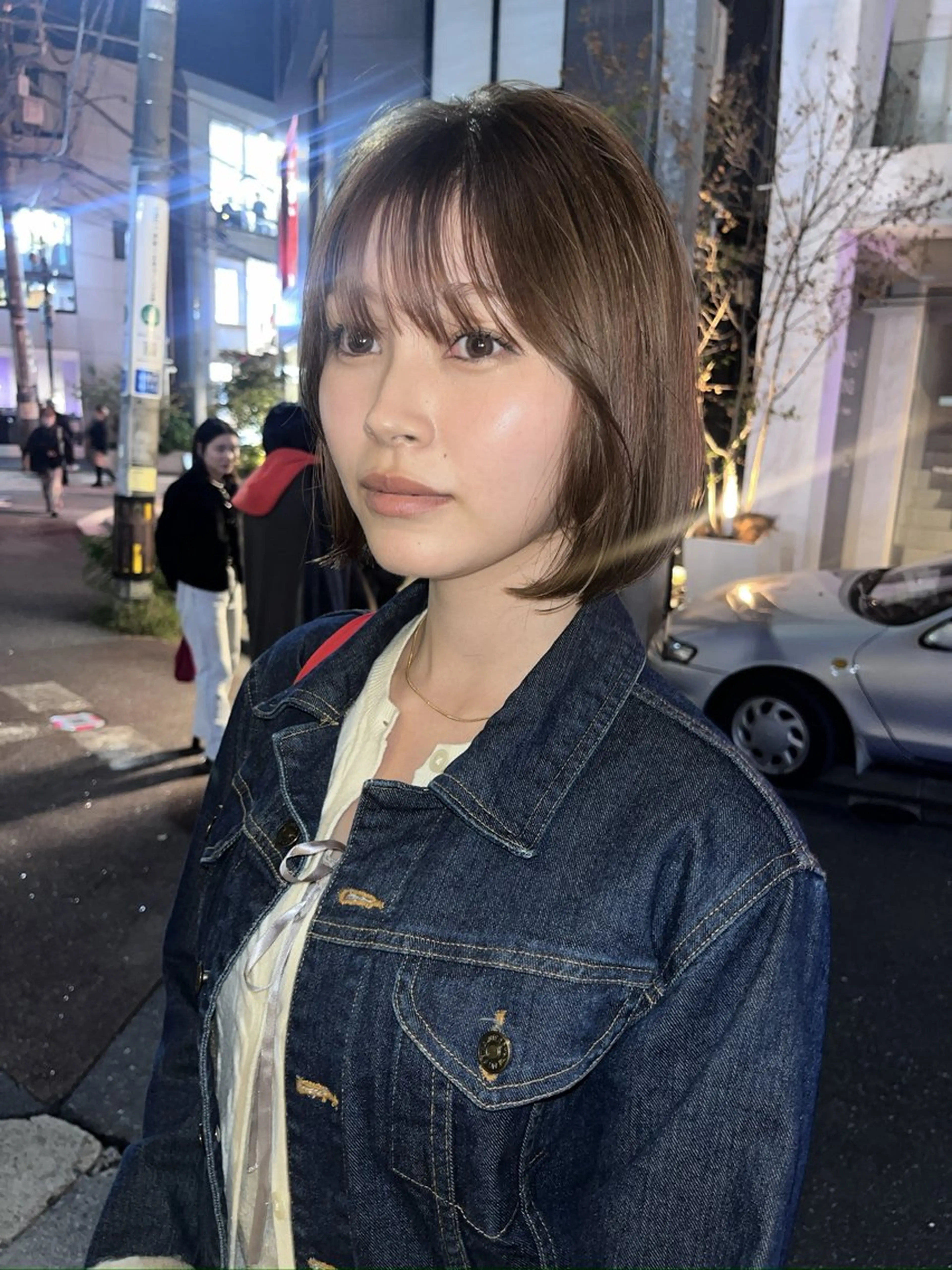 ミディアム カラー カット ヘアカラー トリートメント ナチュラルなヘア /ヨシダトモキのヘアスタイル