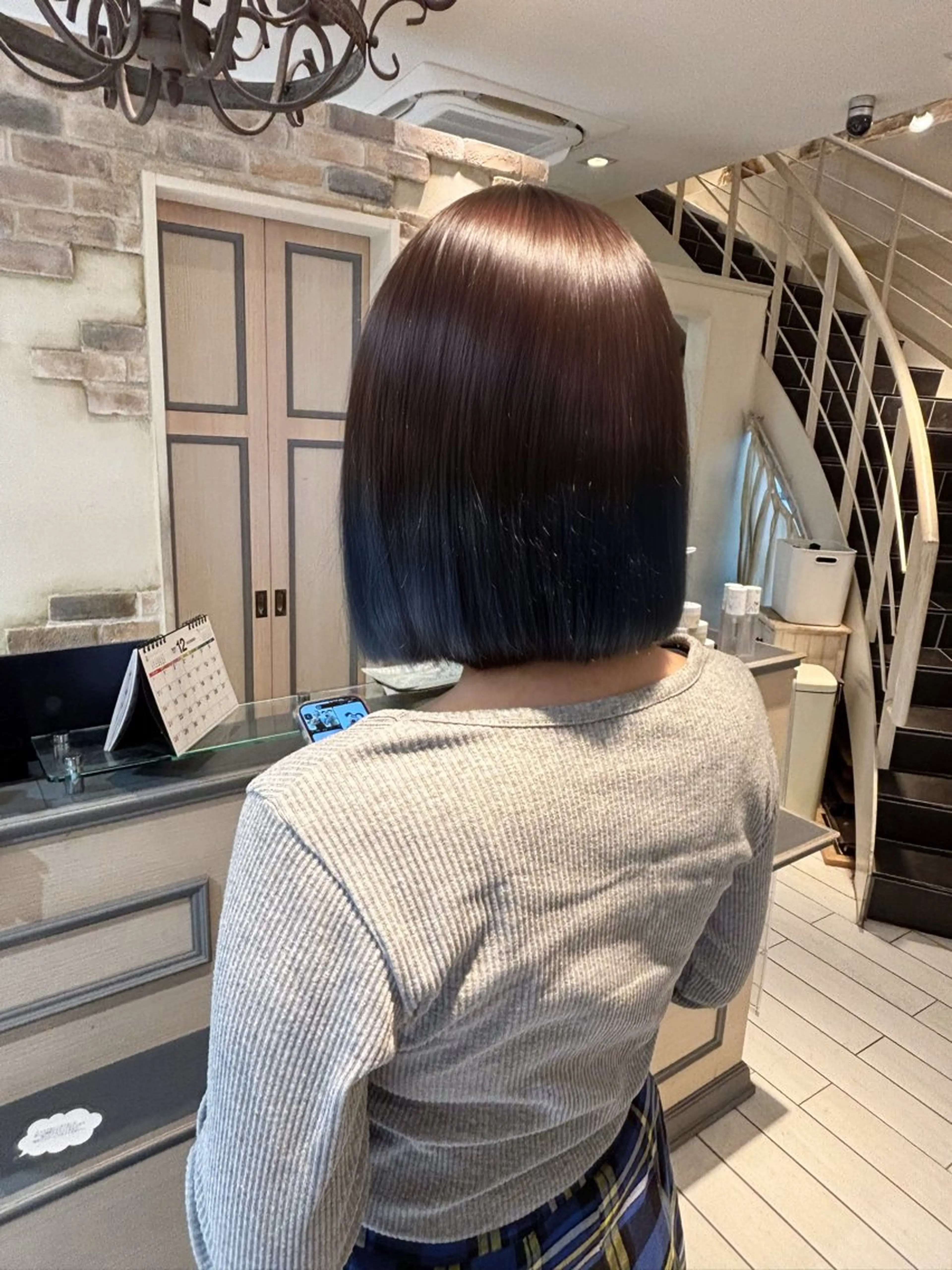 ミディアム カラー グラデーションカラー ボブ ヘアカラー トリートメント Noel .⋆𝜗𝜚のヘアスタイル