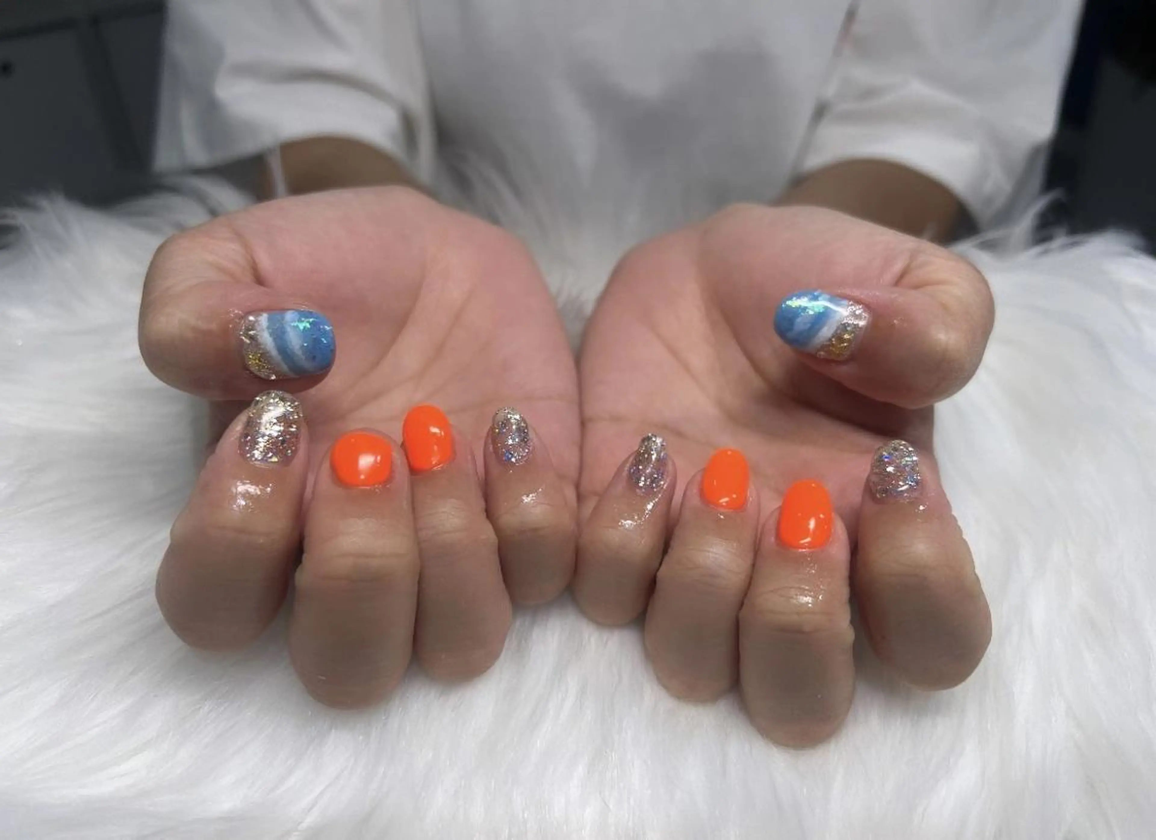 ネイル オレンジ Nail Salon Lindaのネイルデザイン
