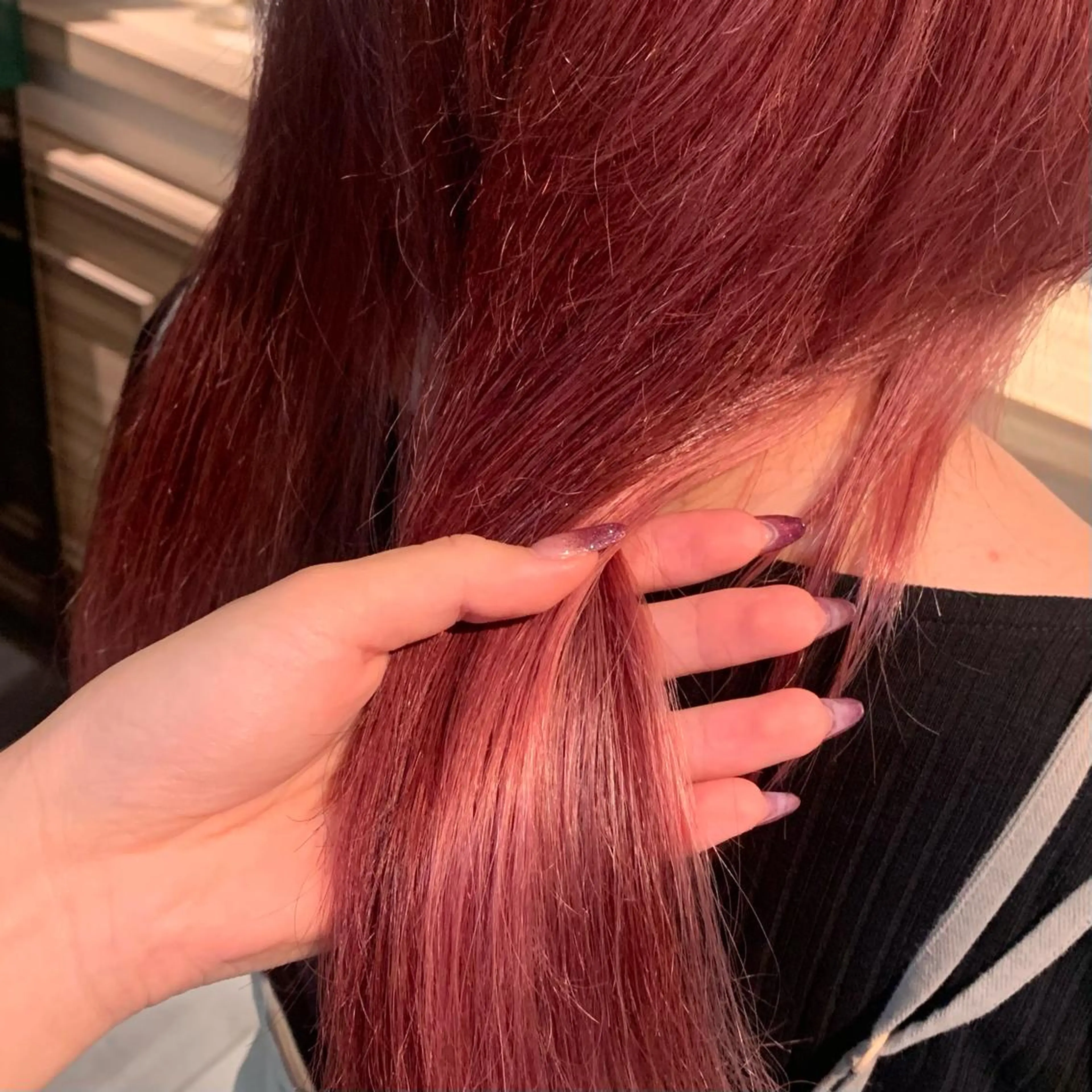 ロング カラー ピンクカラー 𝗄𝖺𝗇𝗈 / 王道モテヘア🖤のヘアスタイル