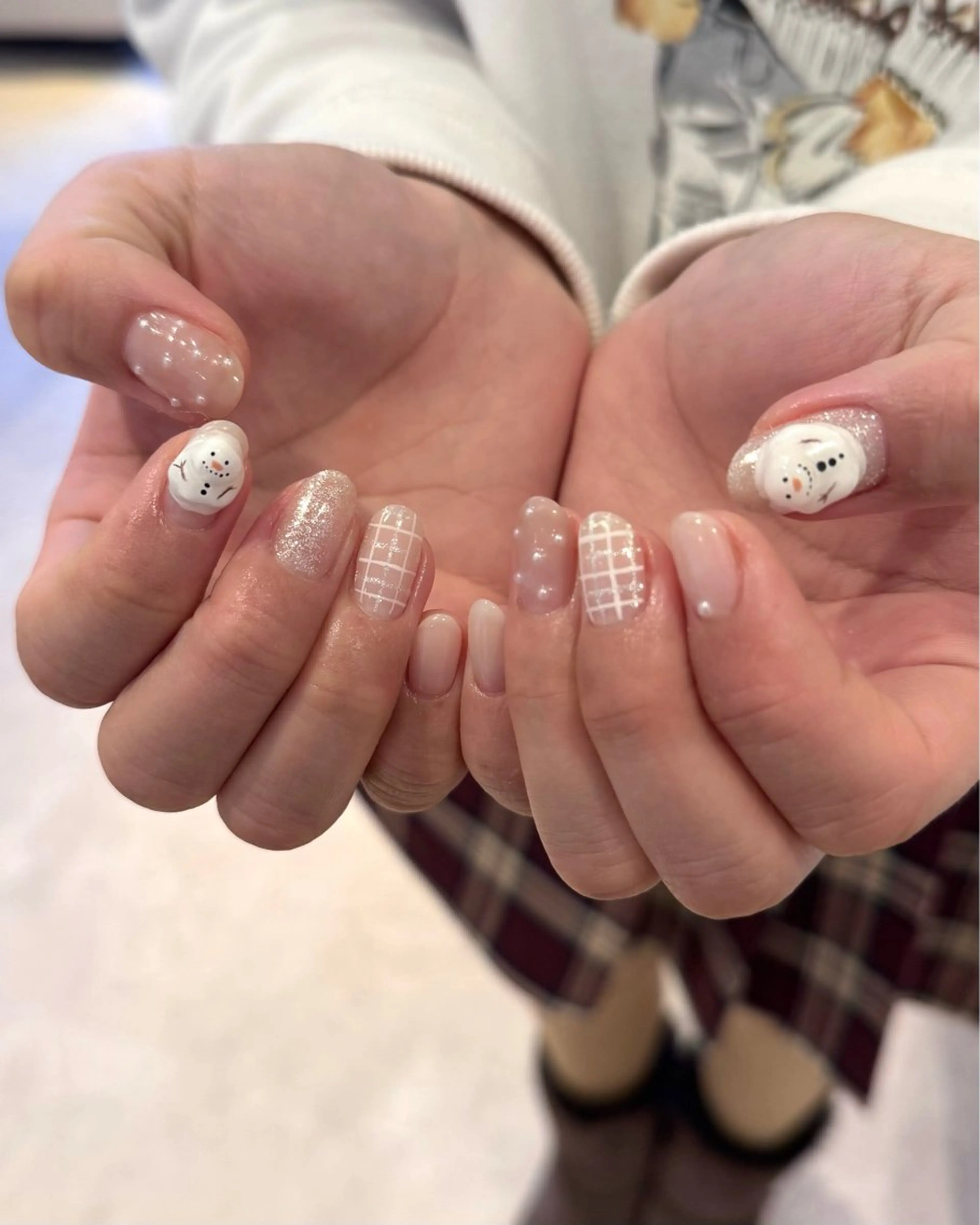 ネイル ジェルネイル パラジェル 冬ネイル ハンドネイル パラジェルプレミアムサロン　SINCE所属・HONAMI パラジェル専門店のネイルデザイン