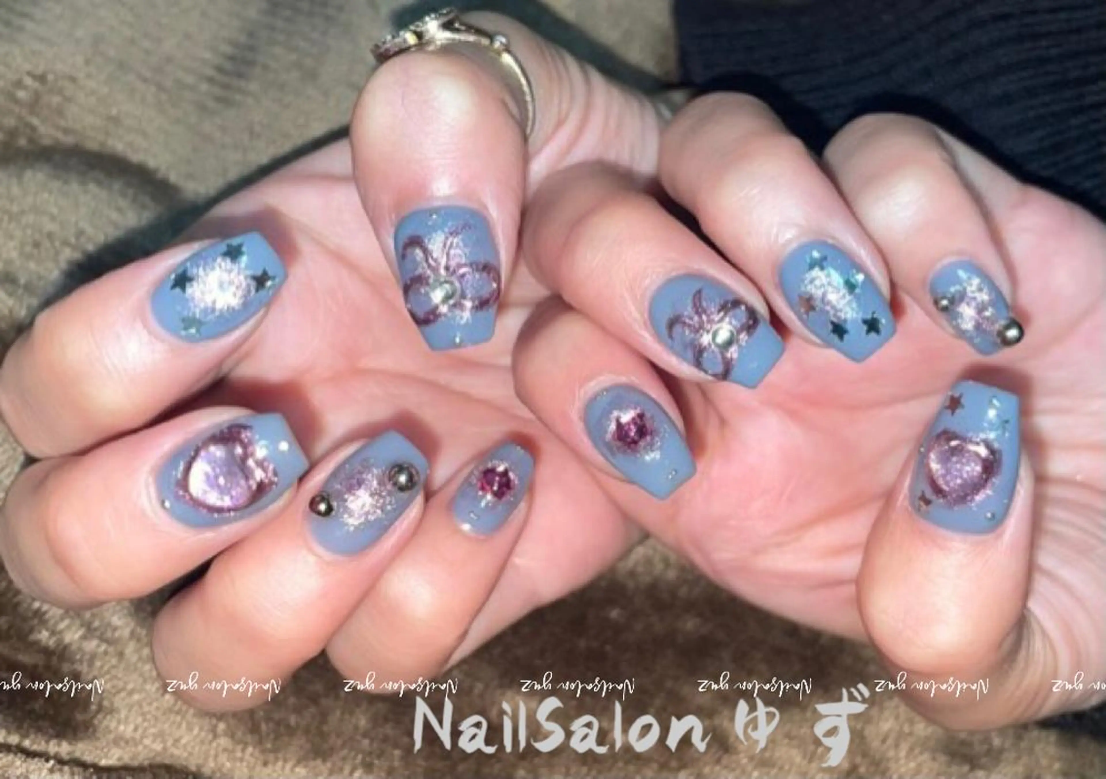 ネイル 持ち込み ハンドネイル ゆず秋葉原 Vickyのネイルデザイン