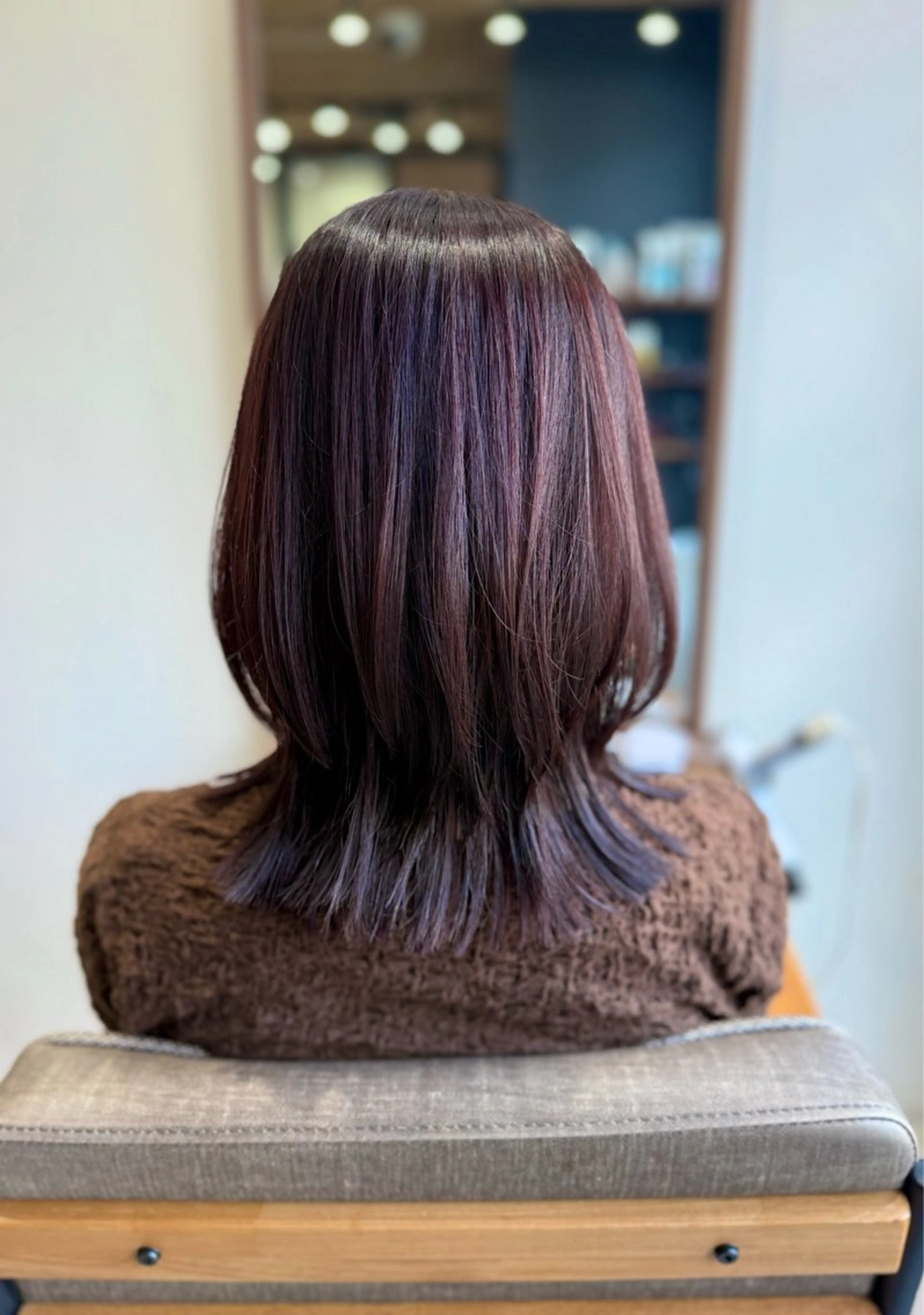 ミディアム カット ヘアカラー トリートメント 舟橋 瑞稀のヘアスタイル