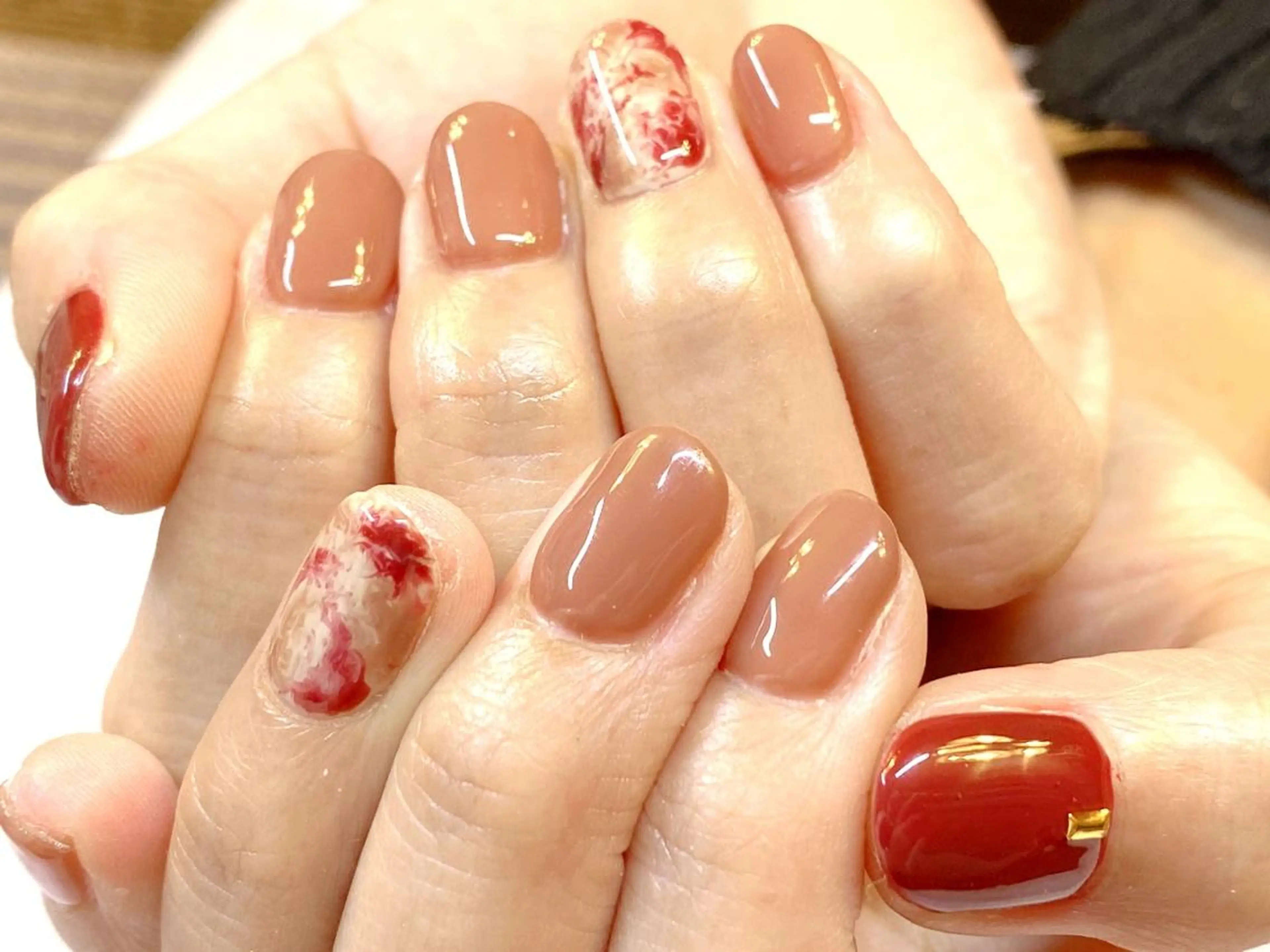 ネイル アートネイル ジェルネイル ニュアンスネイル パラジェル Nailist Honamiのネイルデザイン