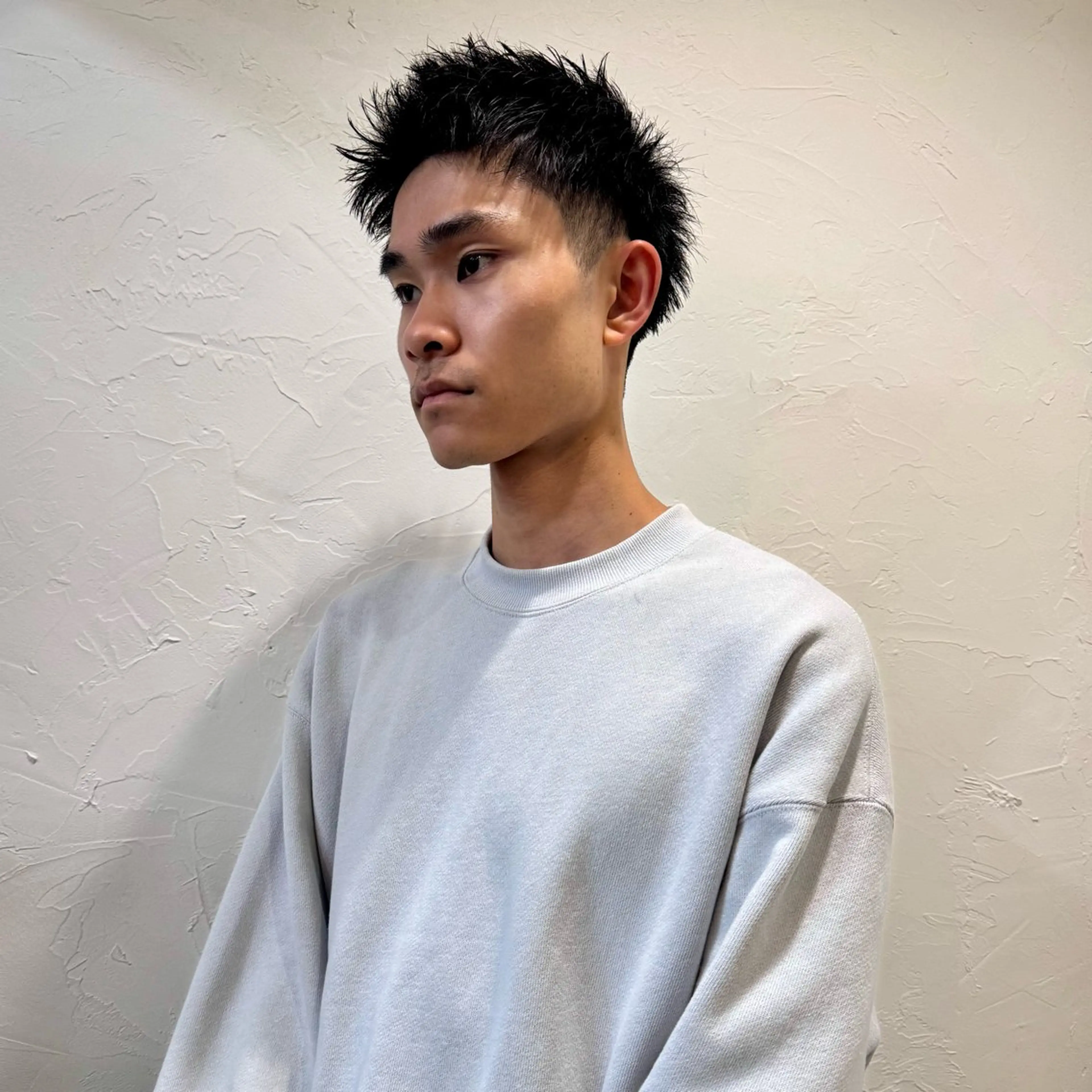 ショート メンズ アップバング メンズ就活ヘア メンズパーマ メンズショート スパイキーショート カット ヘアセット 【池袋/スパイキー ショート】ⓝⓘⓜⓤのヘアスタイル