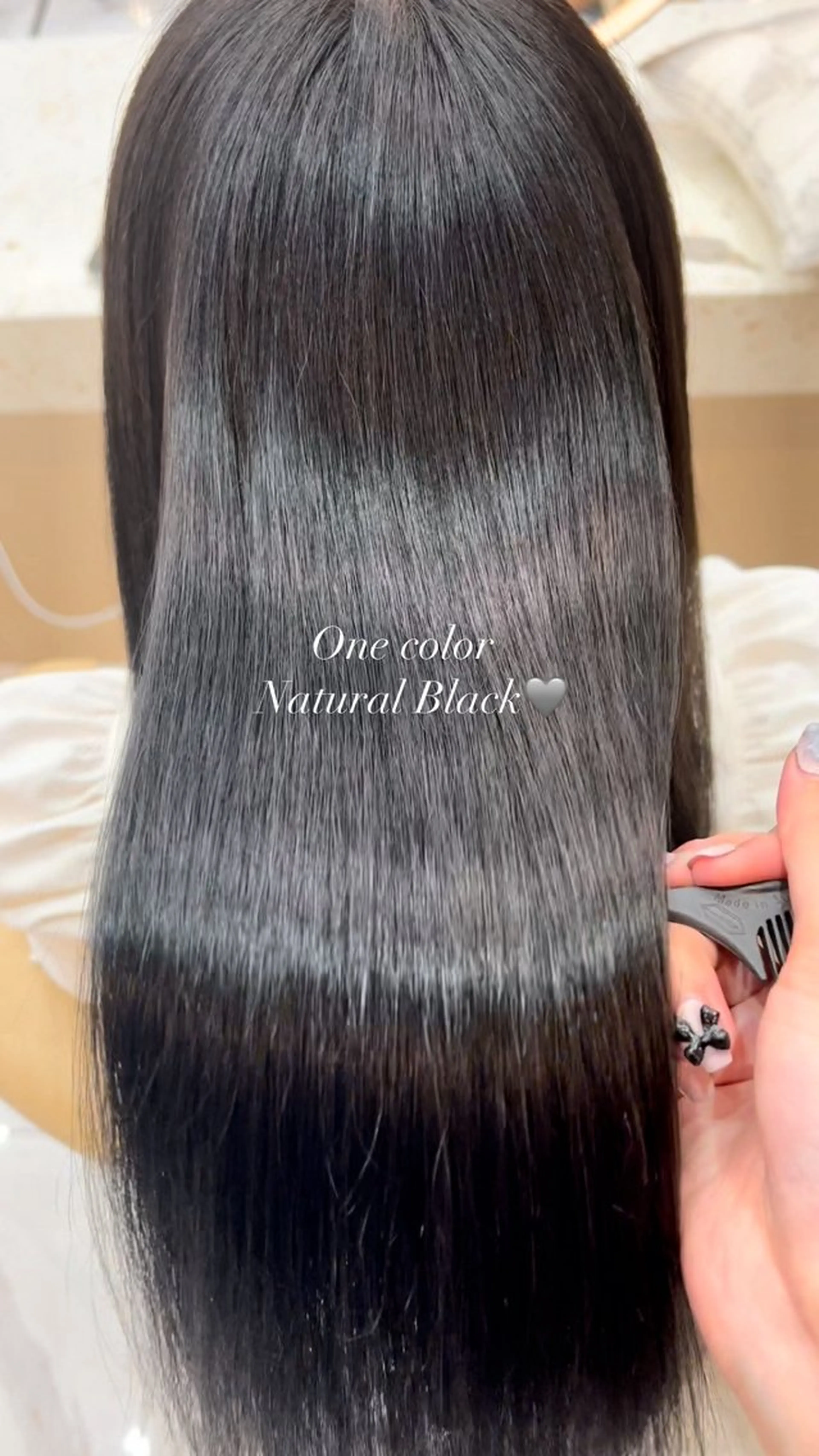 セミロング ヘアカラー トリートメント 髪質改善/透明感カラ ー/みほのヘアスタイル