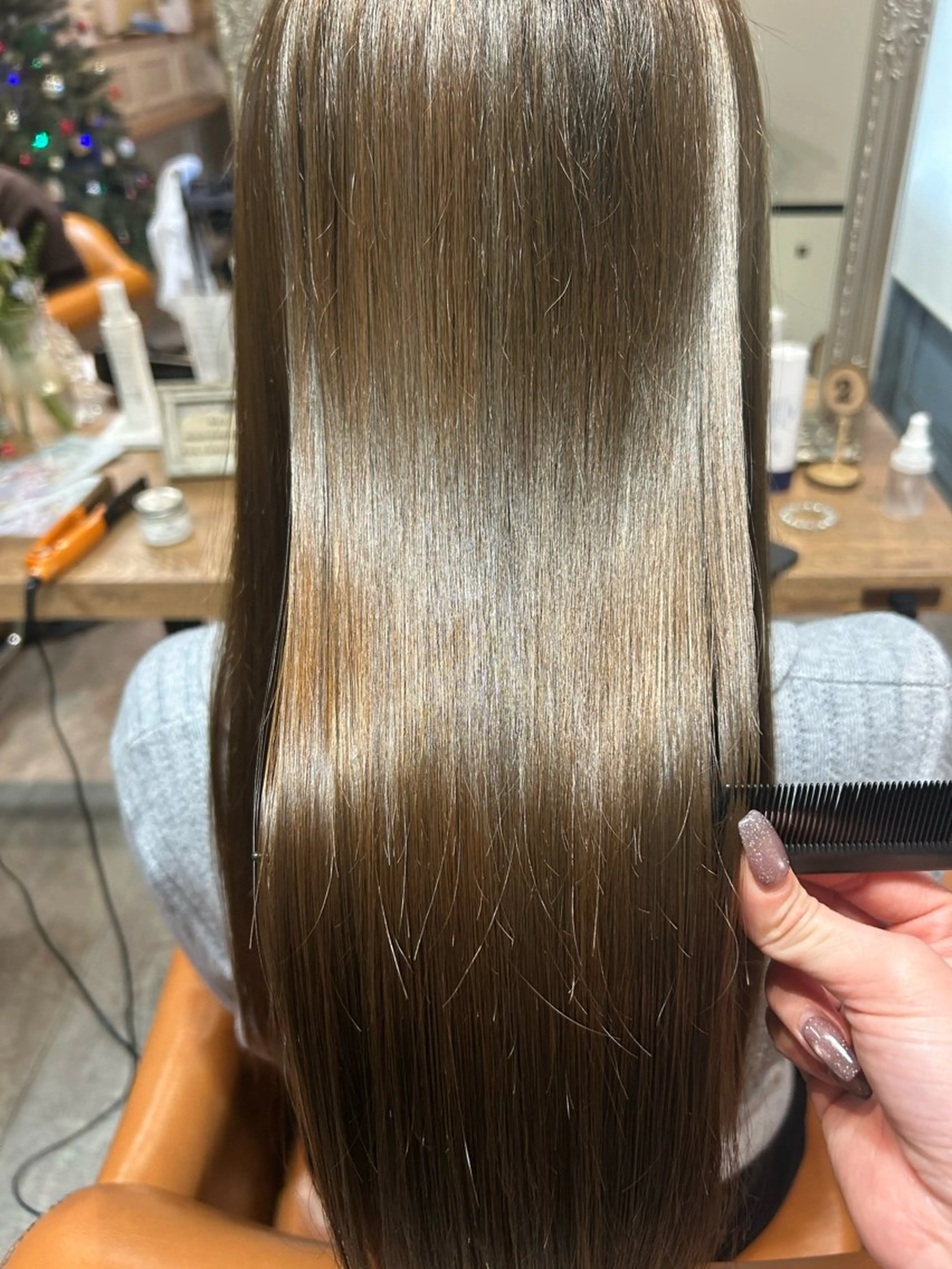 ロング カラー ベージュカラー オリーブベージュ トリートメント ヘアカラー トリートメント ボブ/暖色/透明 感カラー/Sachiのヘアスタイル