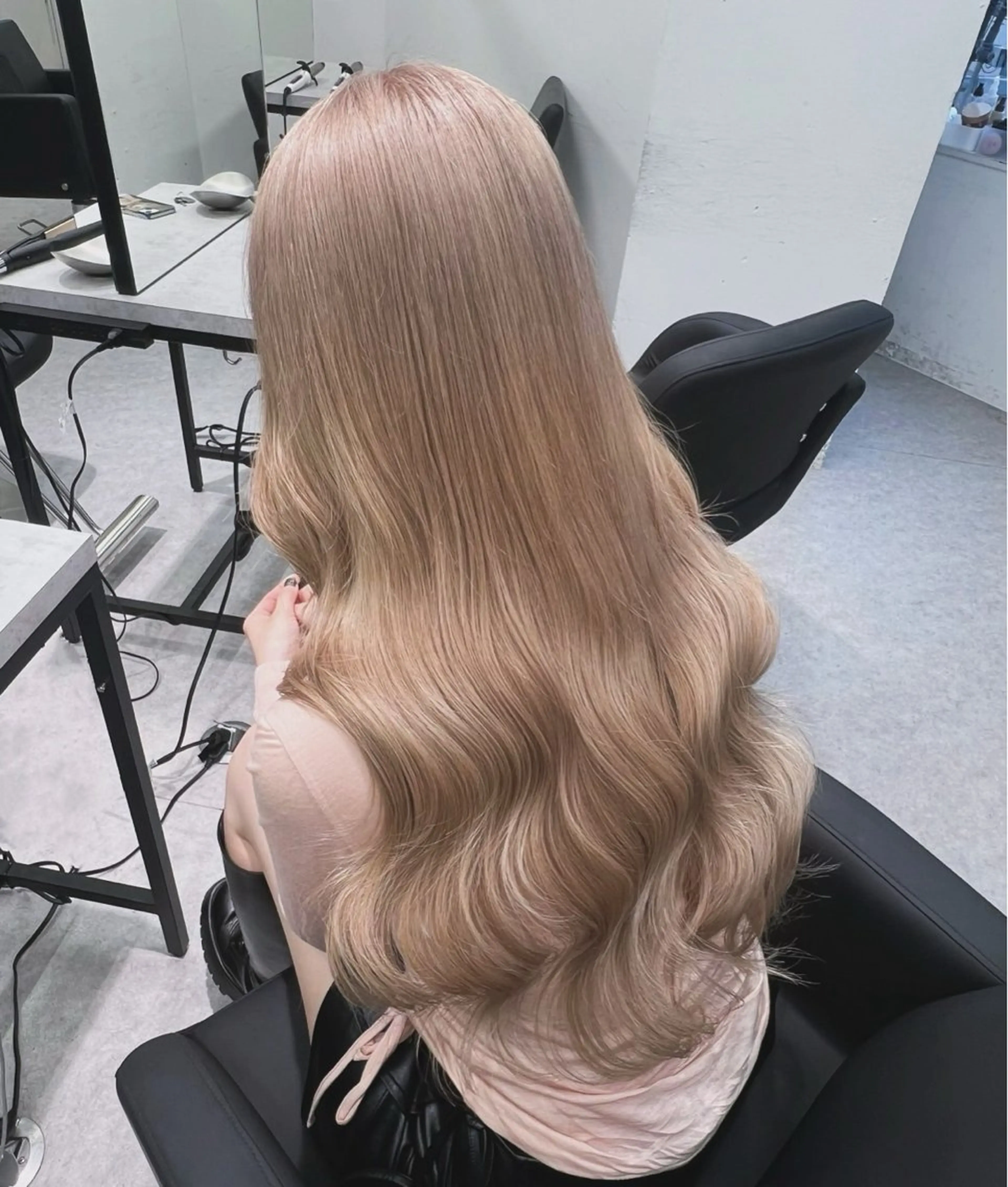 ロング カラー ダブルカラー ハイトーンカラー PELE所属・カットモデル無料‪ レイヤー、ボブ森龍哉のヘアスタイル